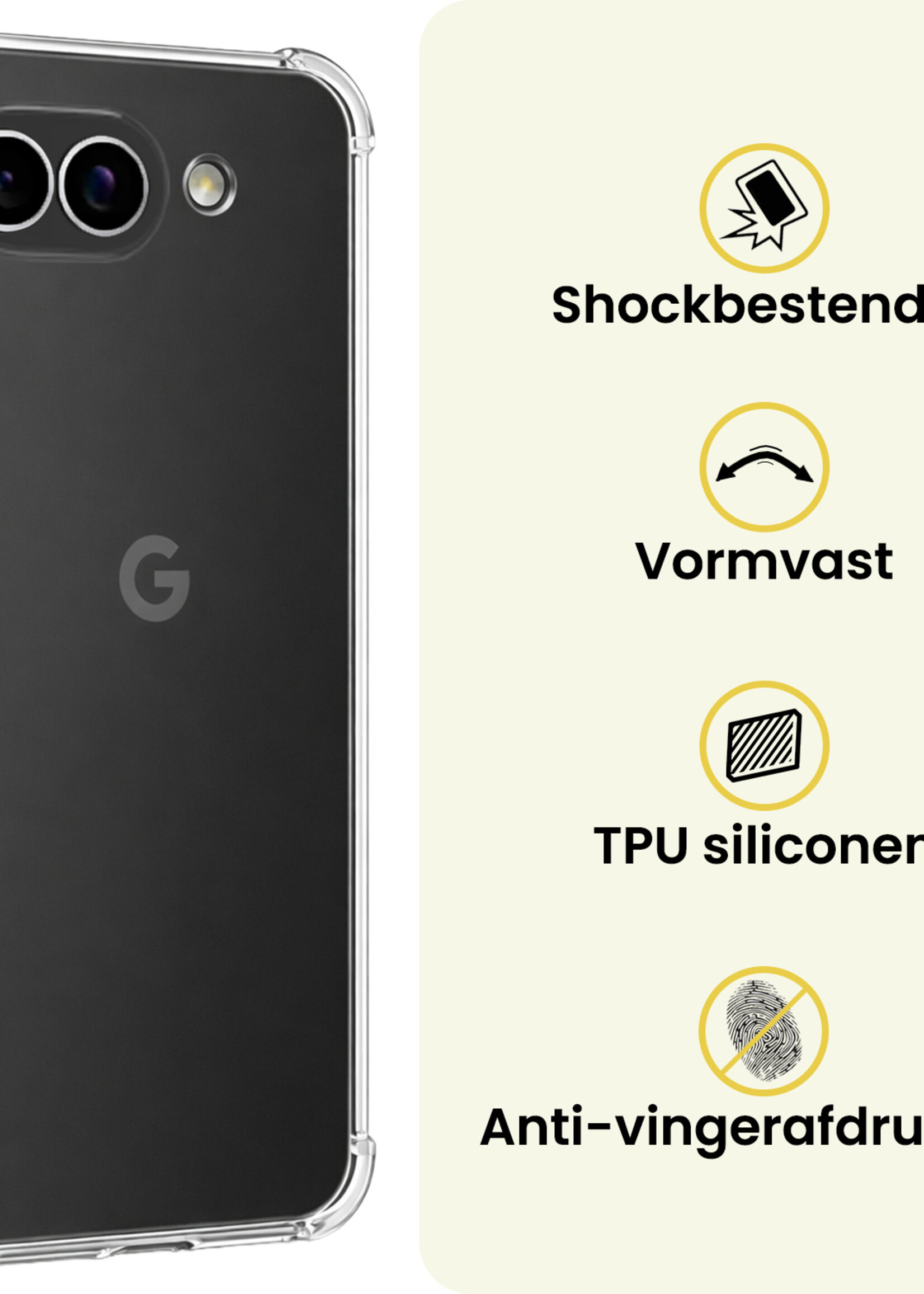 LUQ LUQ Google Pixel 10a Hoesje Shockproof Met Screenprotector