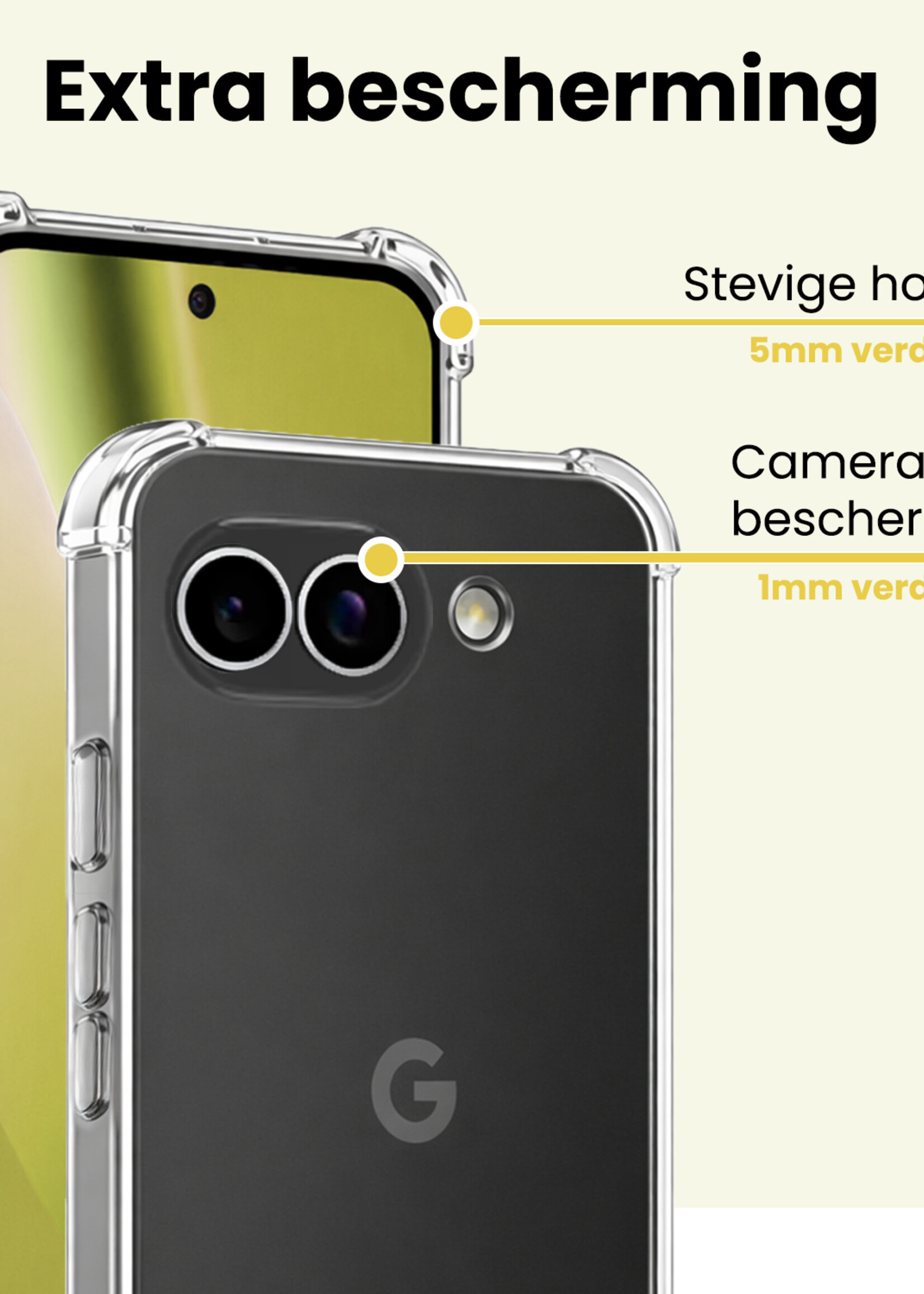 LUQ LUQ Google Pixel 10a Hoesje Shockproof Met Screenprotector