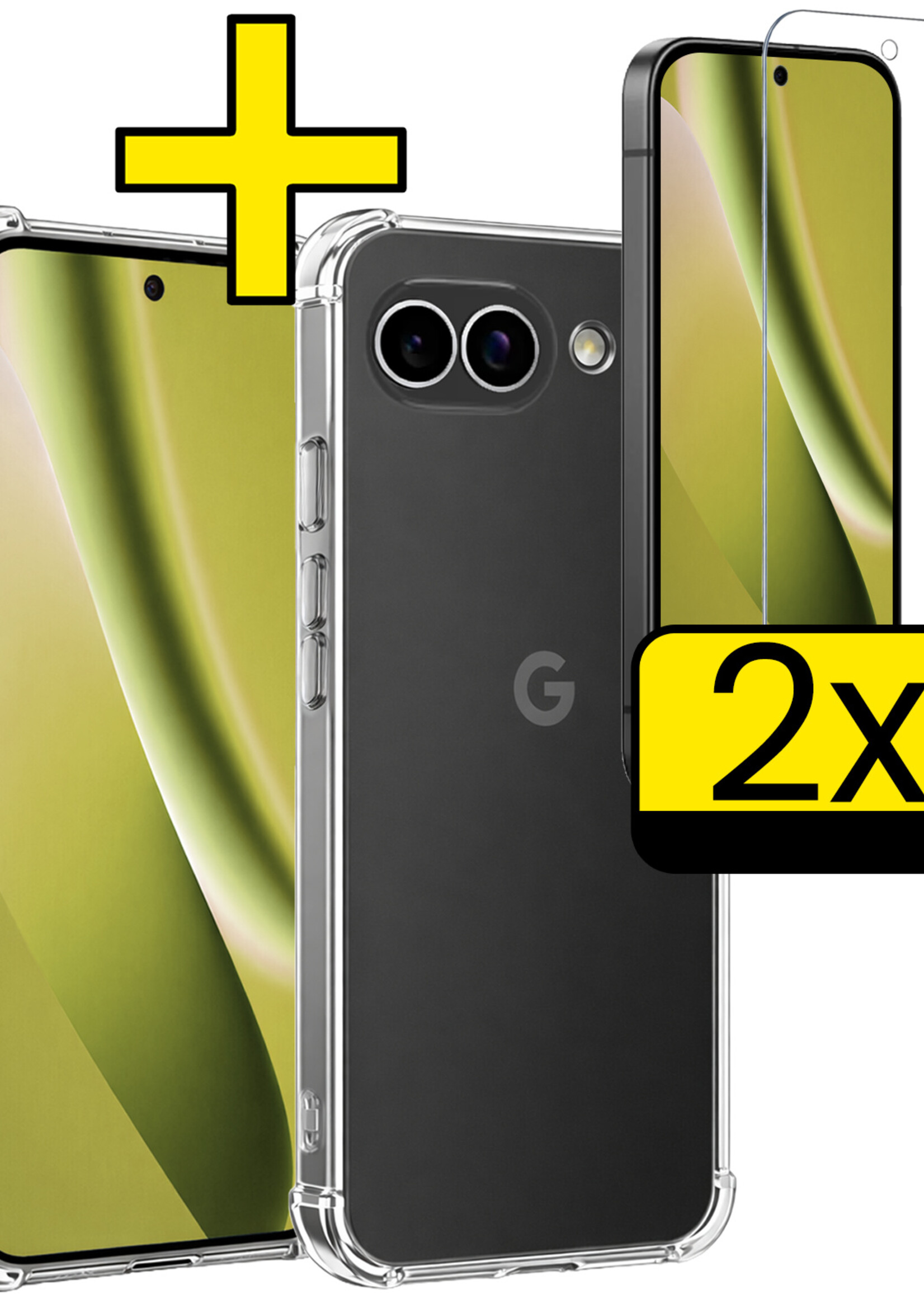 LUQ LUQ Google Pixel 10a Hoesje Shockproof Met 2x Screenprotector