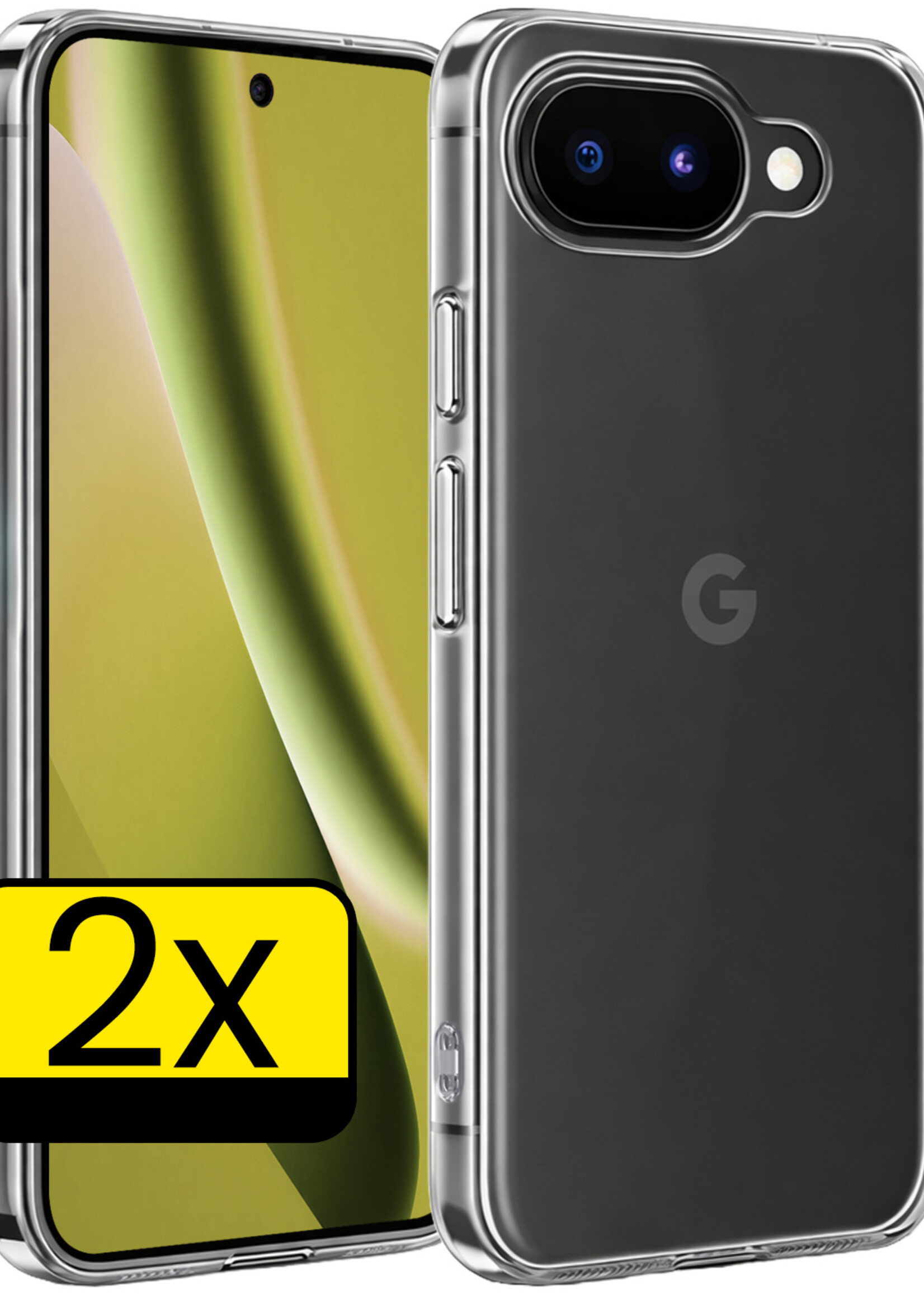 LUQ LUQ Google Pixel 10a Hoesje Siliconen - Transparant - 2 PACK