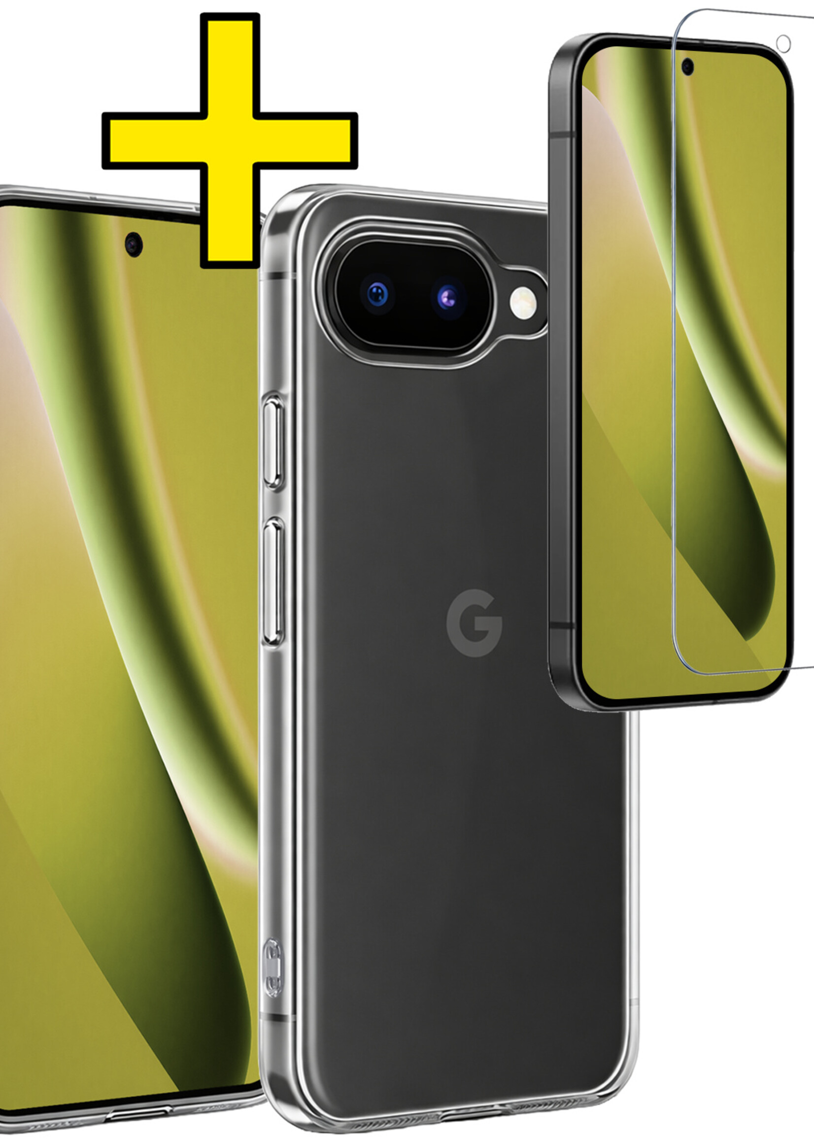 LUQ LUQ Google Pixel 10a Hoesje Siliconen Met Screenprotector - Transparant