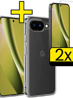 LUQ LUQ Google Pixel 10a Hoesje Siliconen Met 2x Screenprotector - Transparant