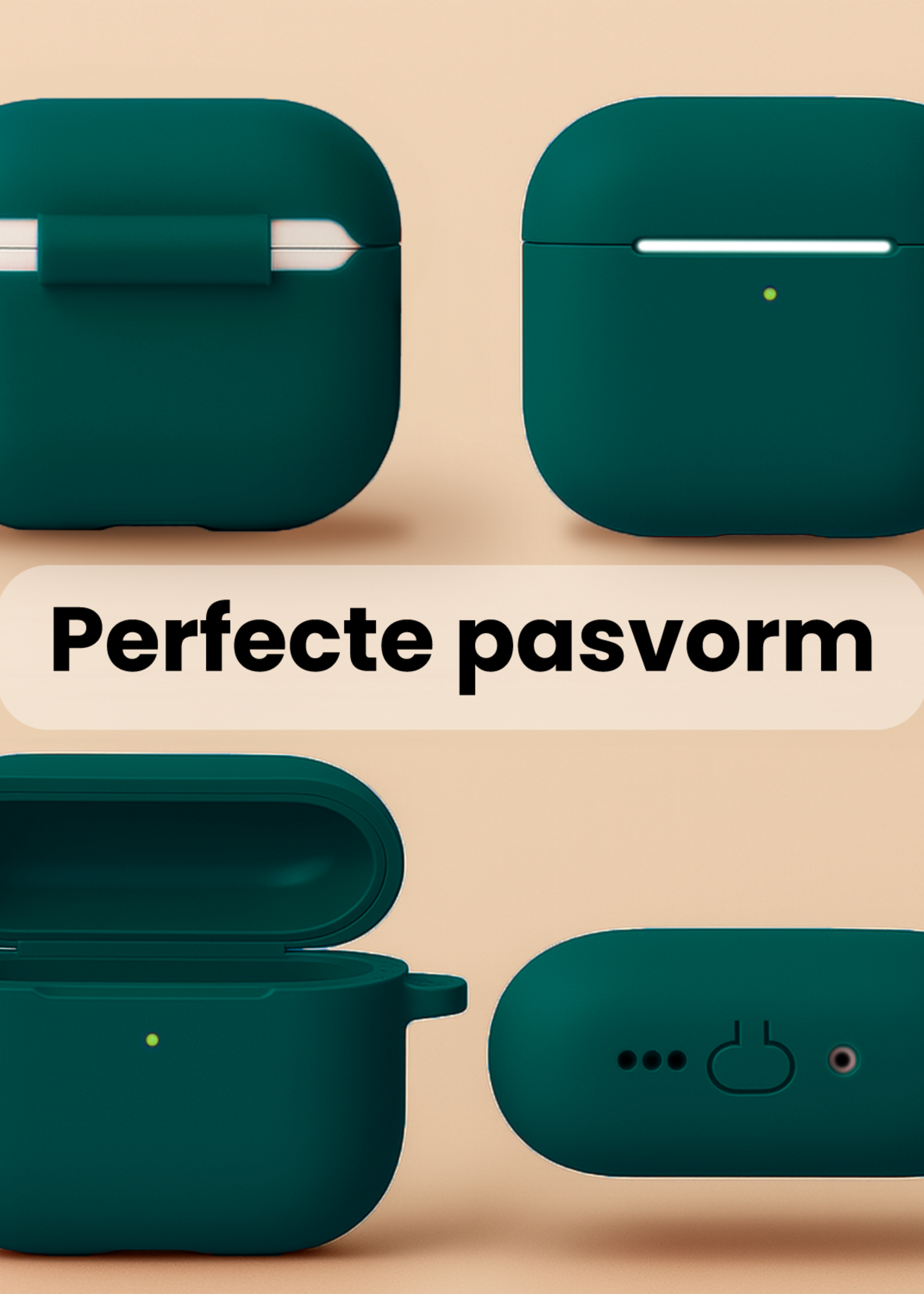 LUQ LUQ AirPods Pro 3 Hoesje - Petrol - 2 PACK