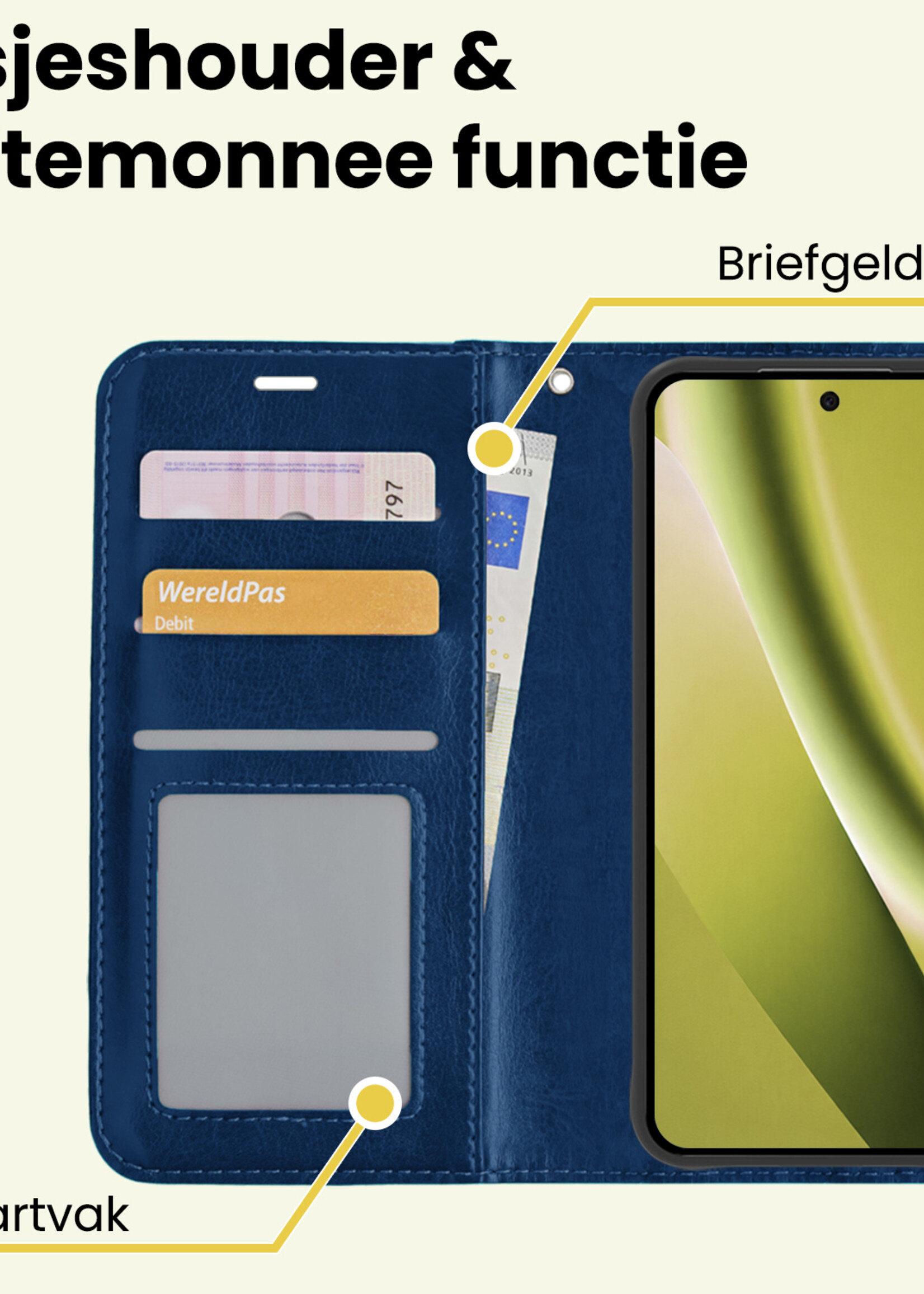 LUQ LUQ Google Pixel 10a Hoesje Bookcase - Donkerblauw