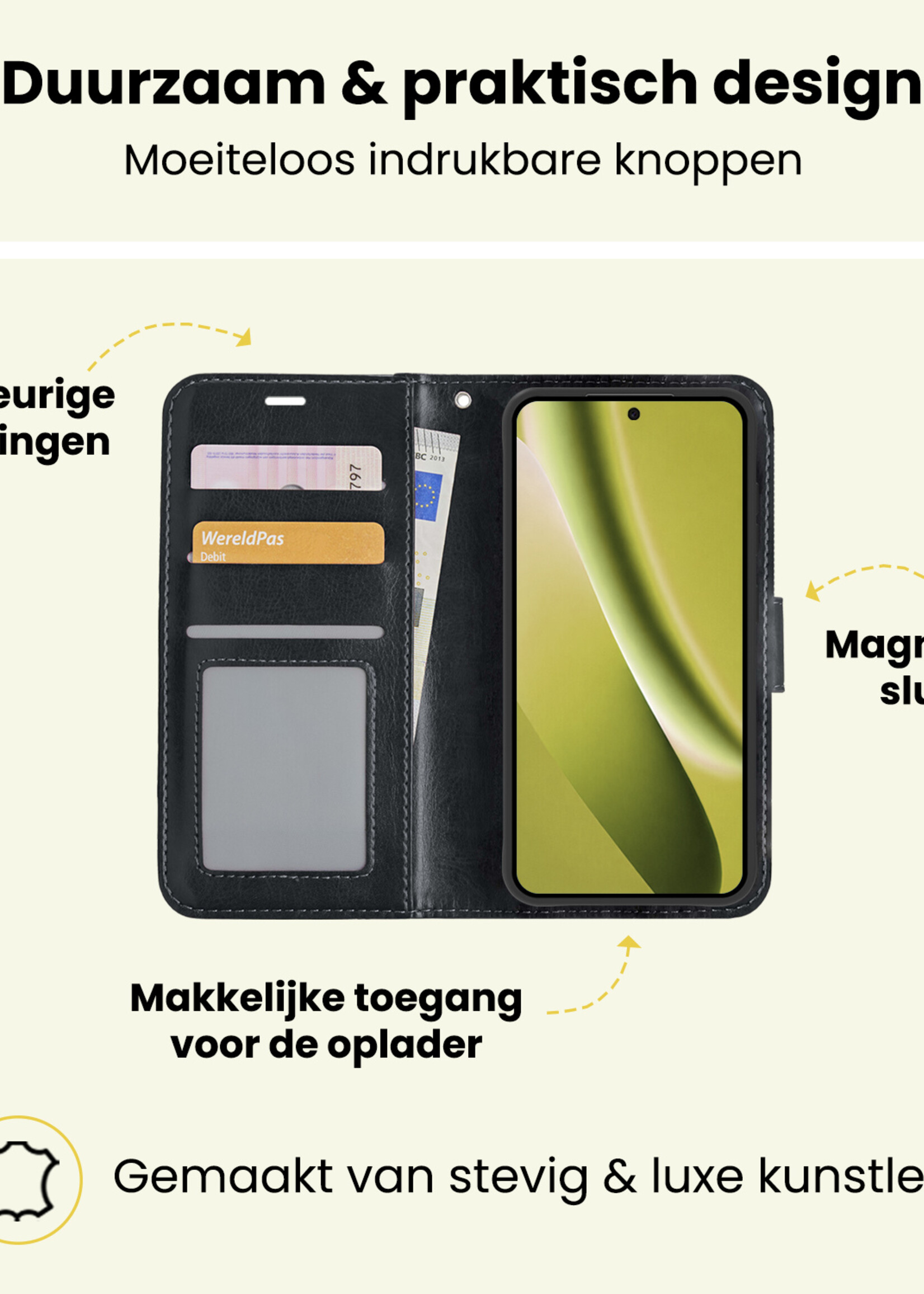 LUQ LUQ Google Pixel 10a Hoesje Bookcase - Zwart