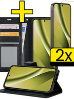 LUQ LUQ Google Pixel 10a Hoesje Bookcase Met 2x Screenprotector - Zwart