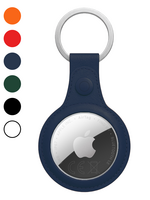LUQ LUQ AirTag 2 Hoesje Leer - Donkerblauw