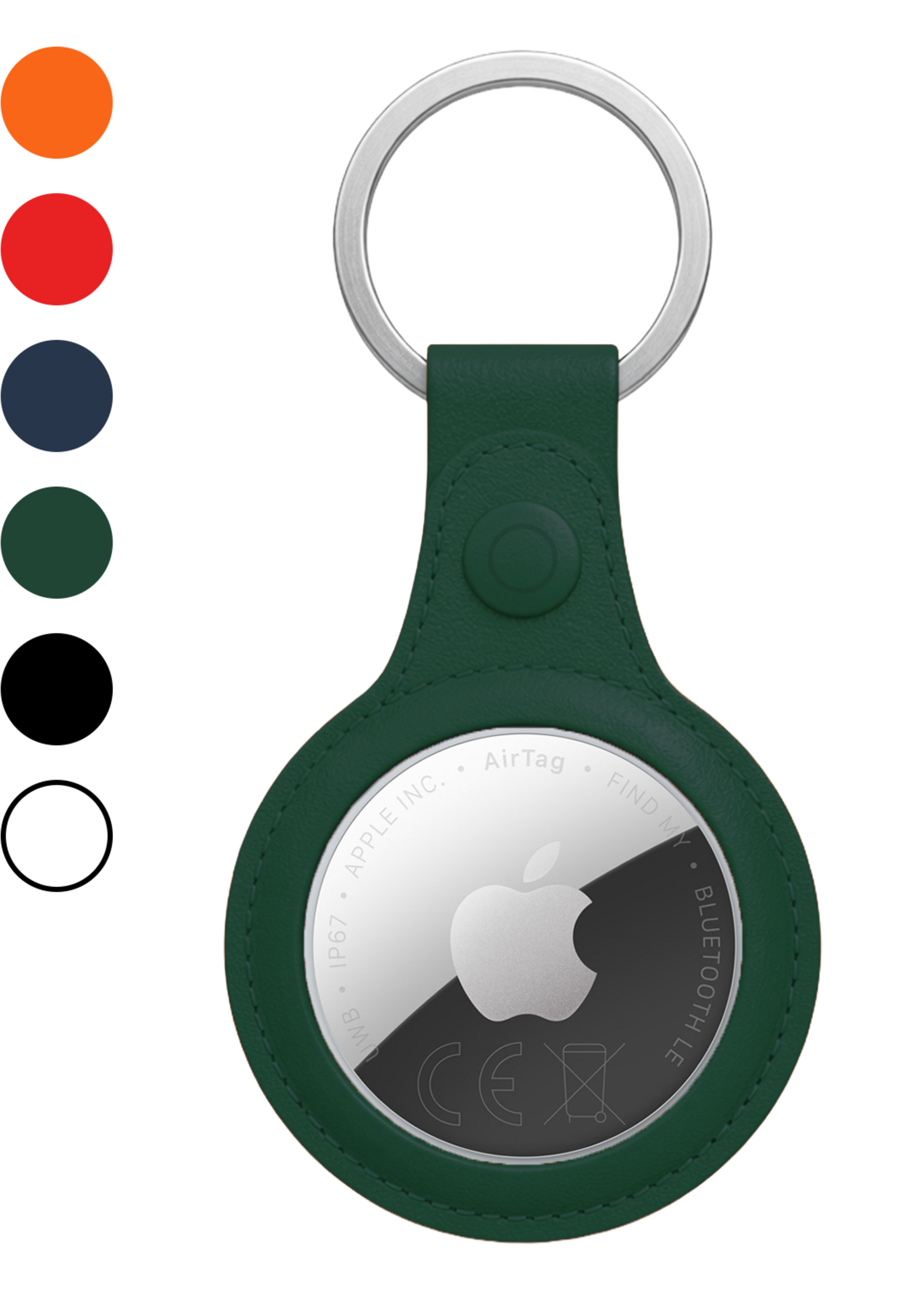 LUQ LUQ AirTag 2 Hoesje Leer - Donkergroen