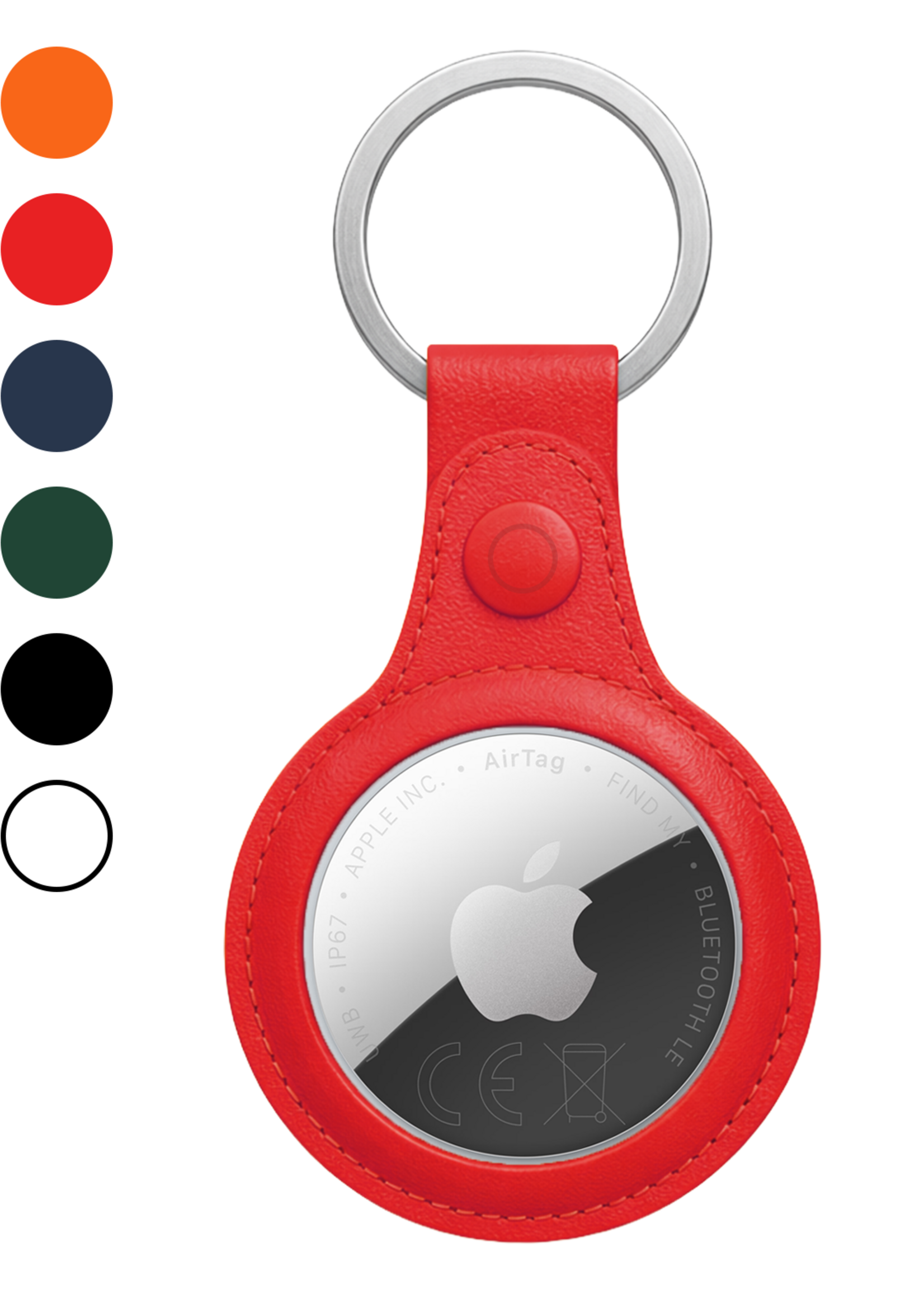 LUQ LUQ AirTag 2 Hoesje Leer - Rood