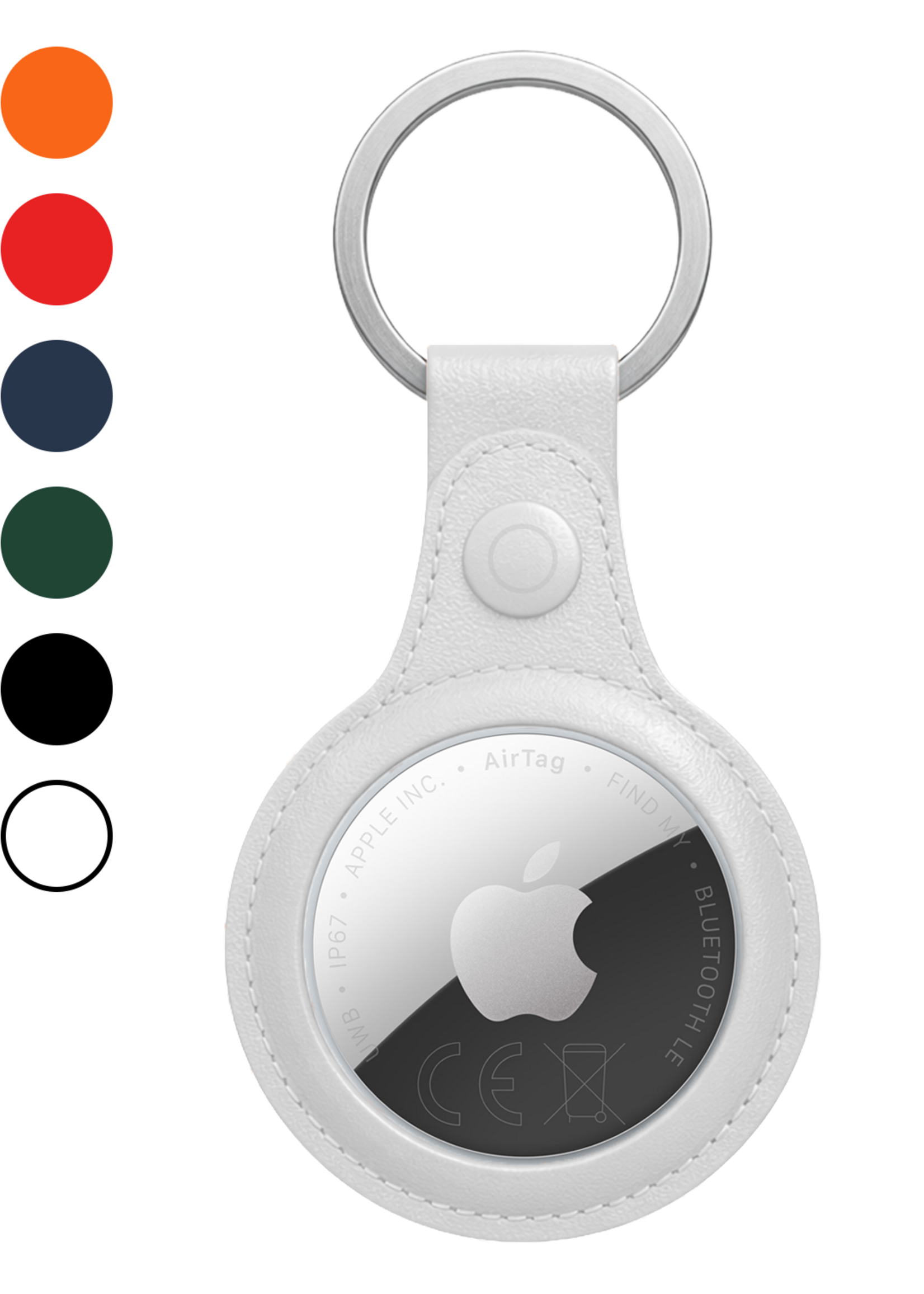 LUQ LUQ AirTag 2 Hoesje Leer - Wit