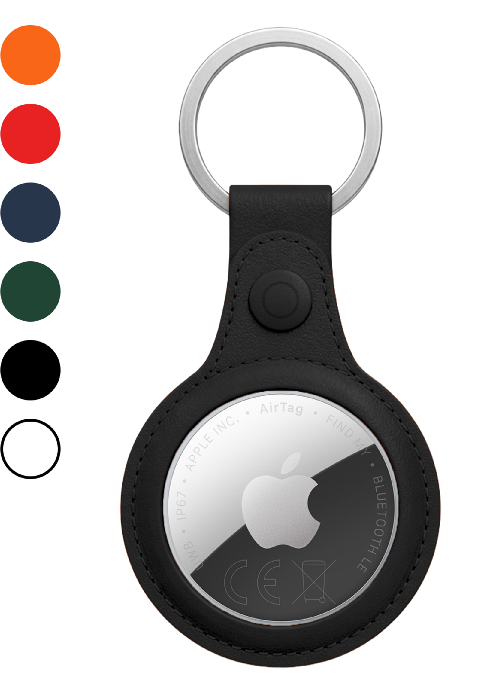 LUQ LUQ AirTag 2 Hoesje Leer - Zwart