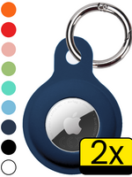 LUQ LUQ AirTag 2 Hoesje Siliconen - Donkerblauw - 2 PACK