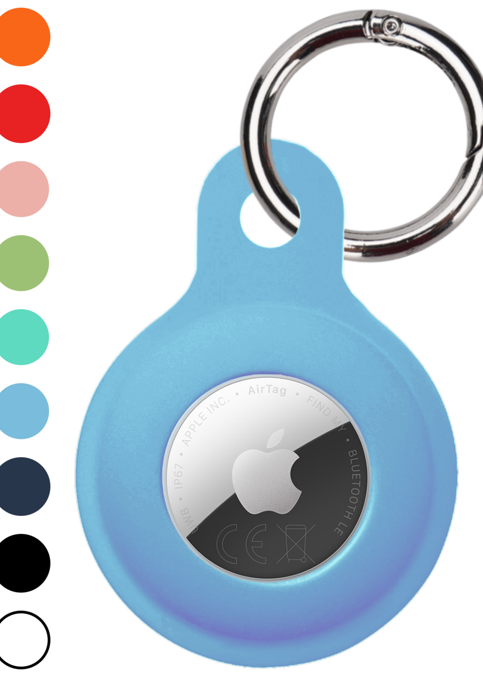 LUQ LUQ AirTag 2 Hoesje Siliconen - Lichtblauw