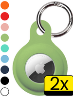 LUQ LUQ AirTag 2 Hoesje Siliconen - Lichtgroen - 2 PACK