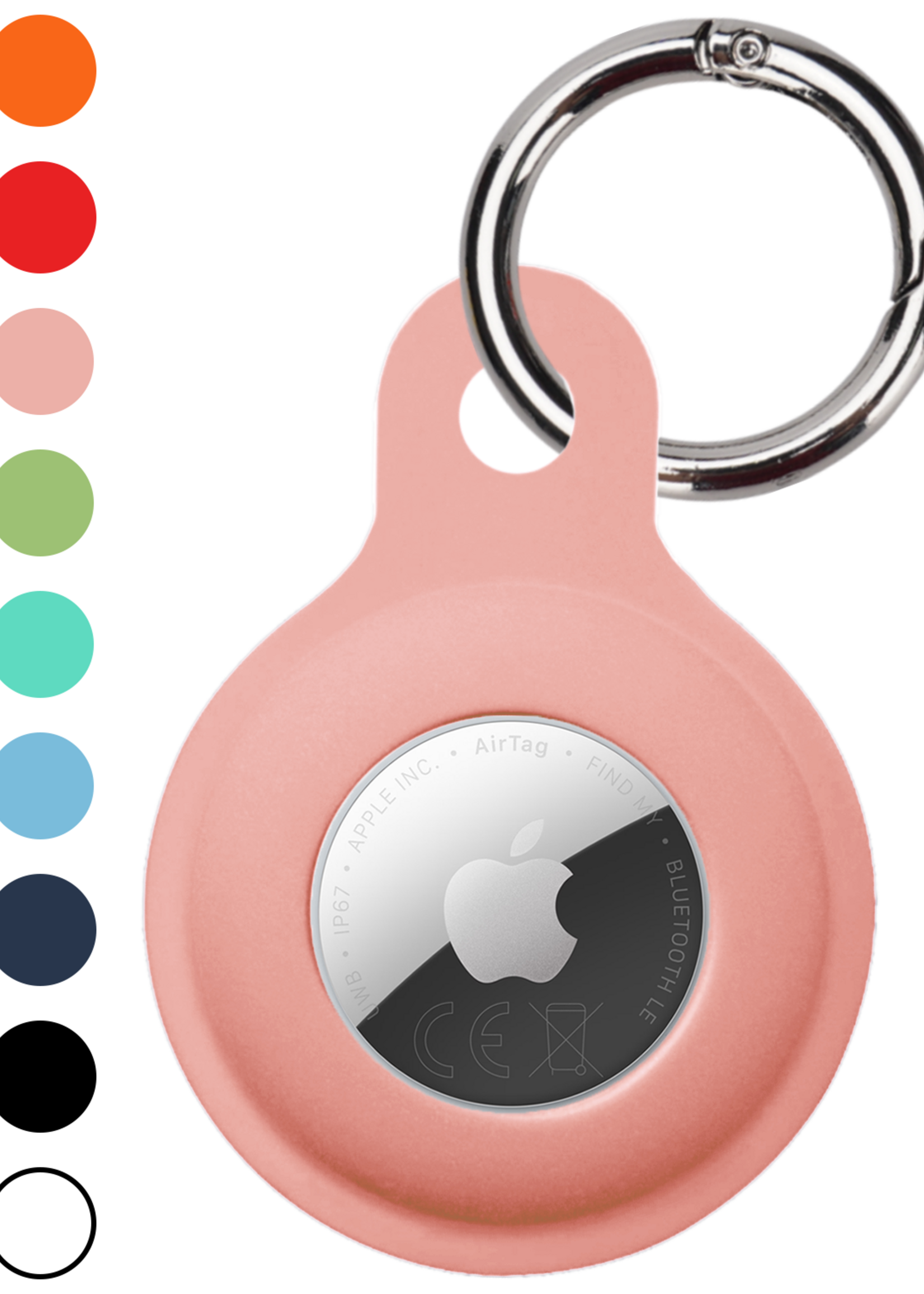 LUQ LUQ AirTag 2 Hoesje Siliconen - Lichtroze