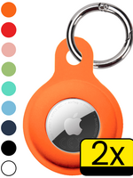 LUQ LUQ AirTag 2 Hoesje Siliconen - Oranje - 2 PACK