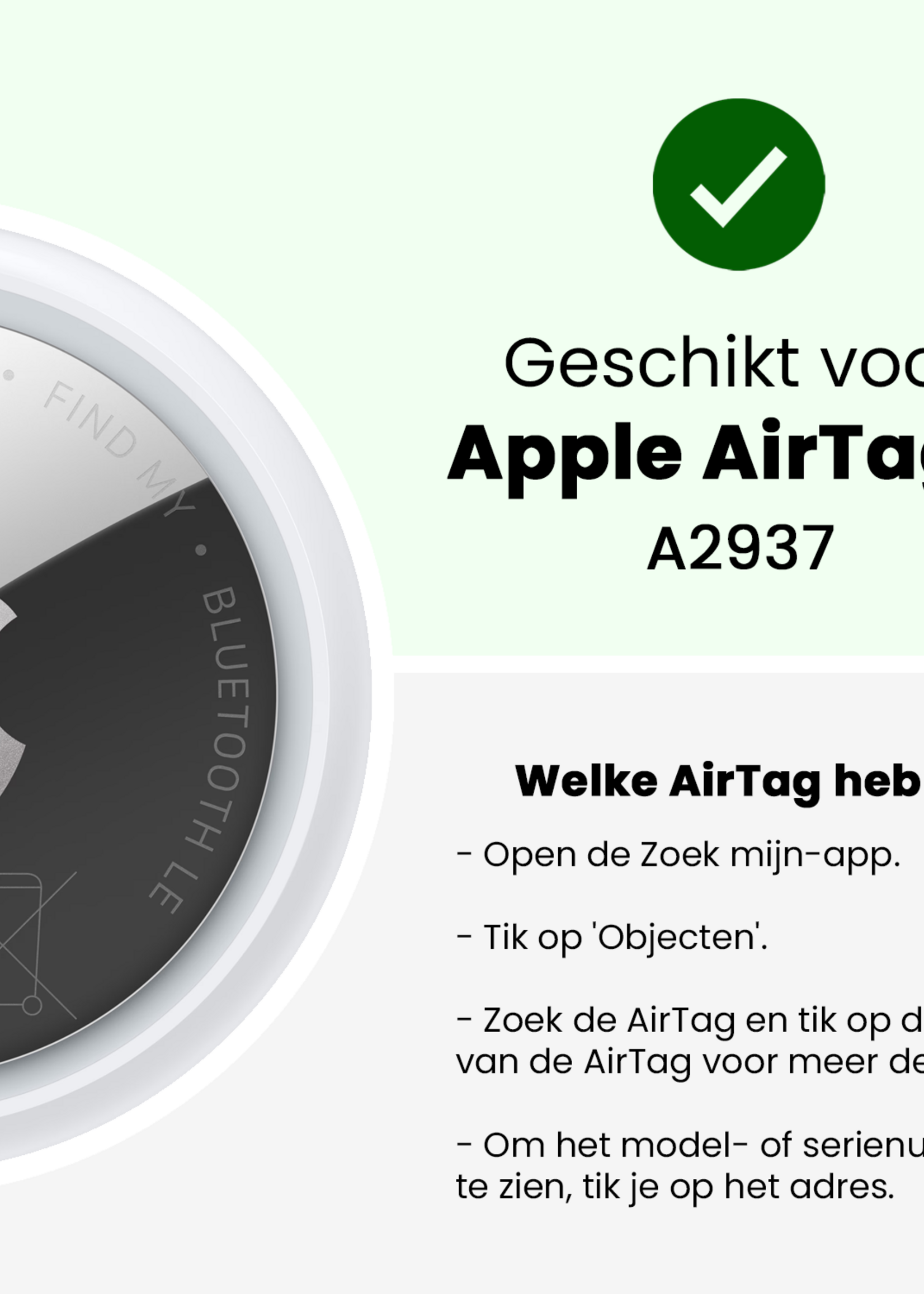 LUQ LUQ AirTag 2 Hoesje Siliconen - Rood