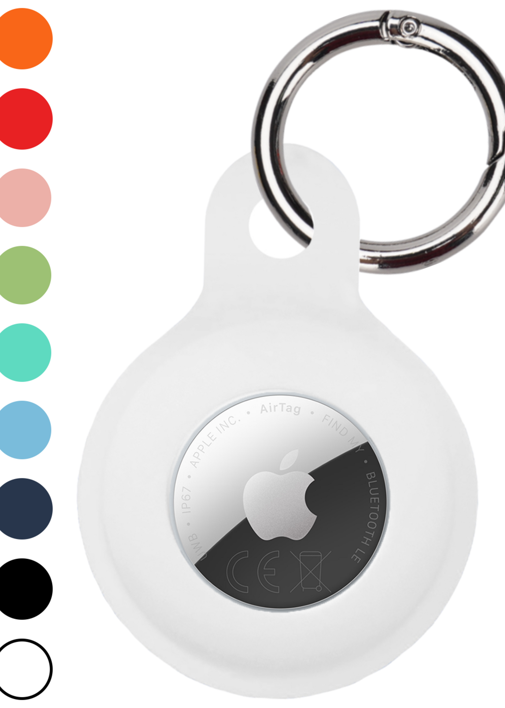 LUQ LUQ AirTag 2 Hoesje Siliconen - Wit