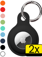 LUQ LUQ AirTag 2 Hoesje Siliconen - Zwart - 2 PACK