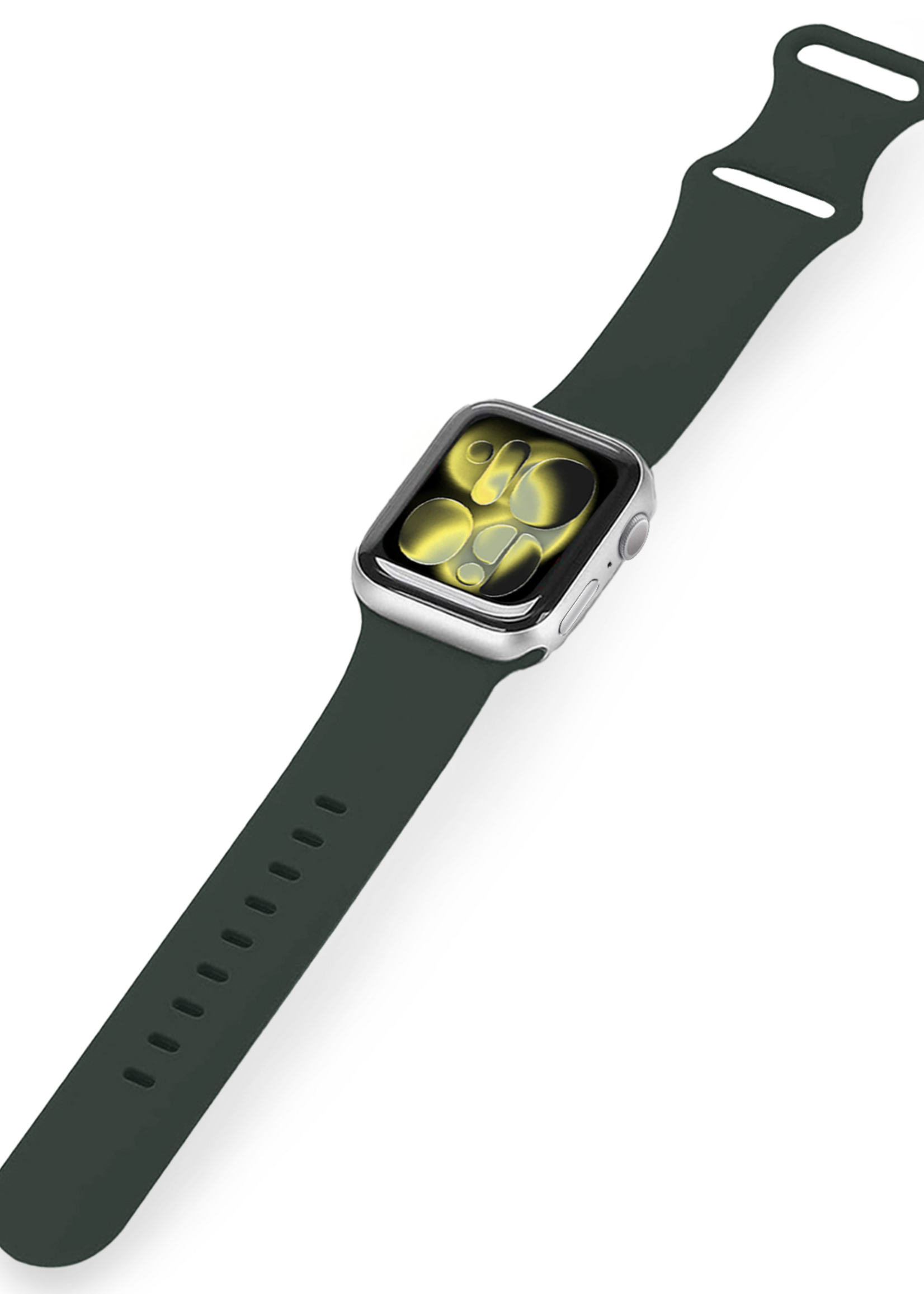 LUQ LUQ Apple Watch Bandje Siliconen Verstelbaar (42/44/45/46 mm) - Grijs