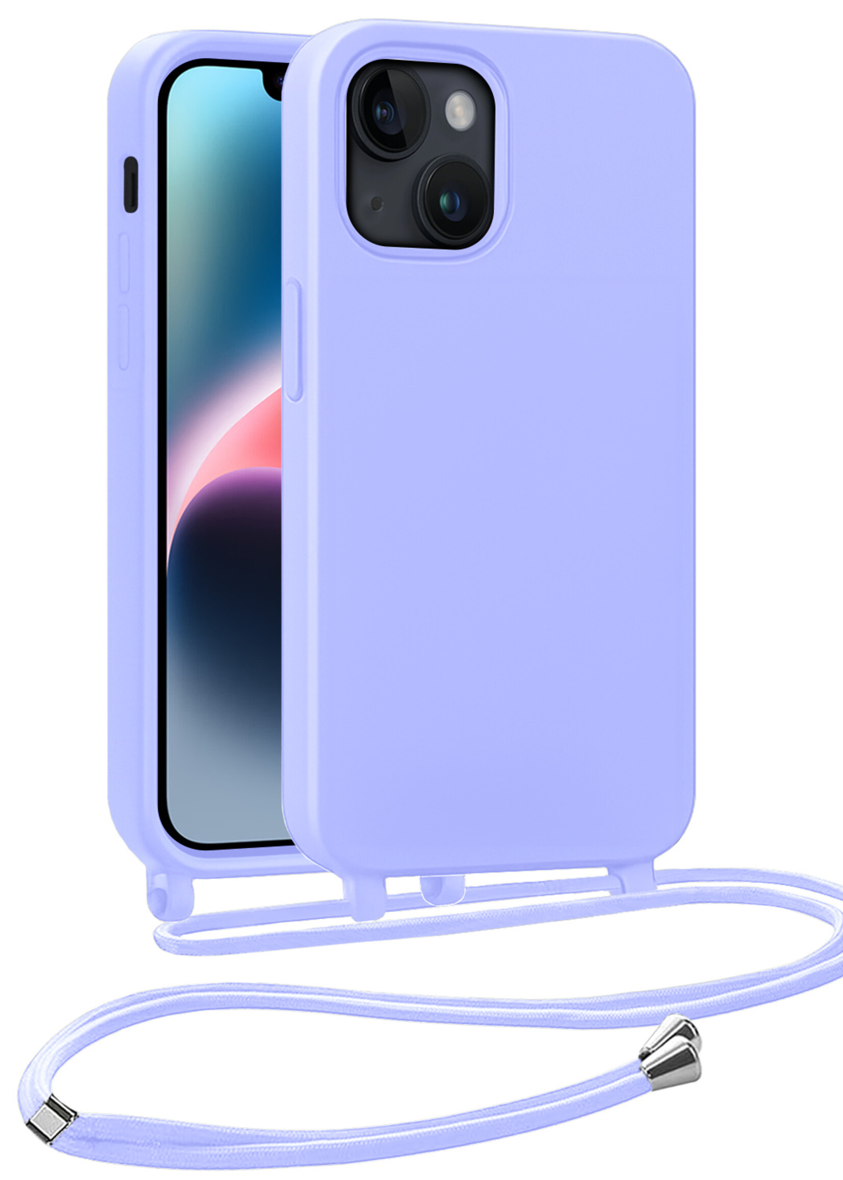 LUQ LUQ iPhone 13 Mini Hoesje Met Koord - Lila