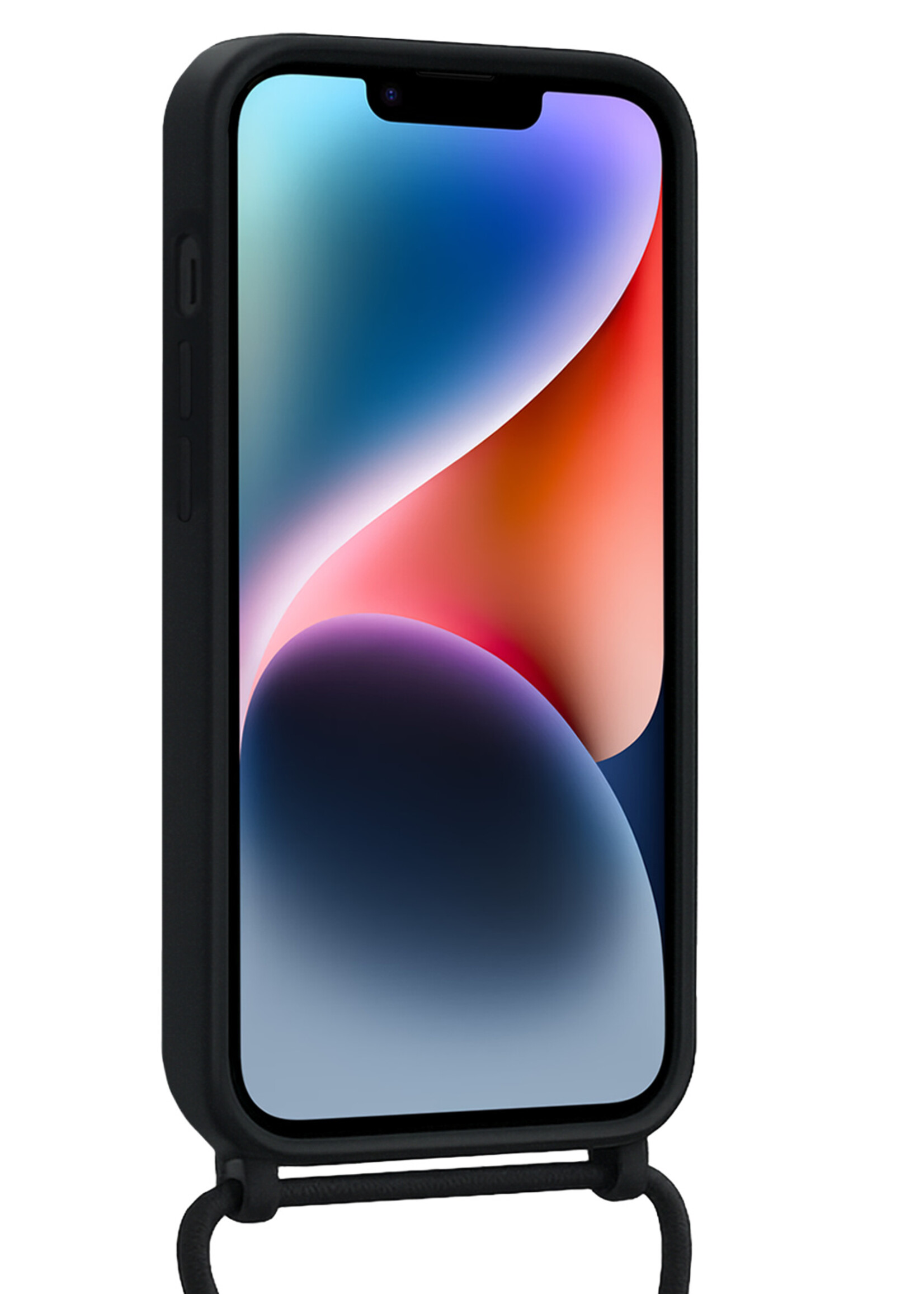 LUQ LUQ iPhone 13 Mini Hoesje Met Koord - Zwart - 2 PACK