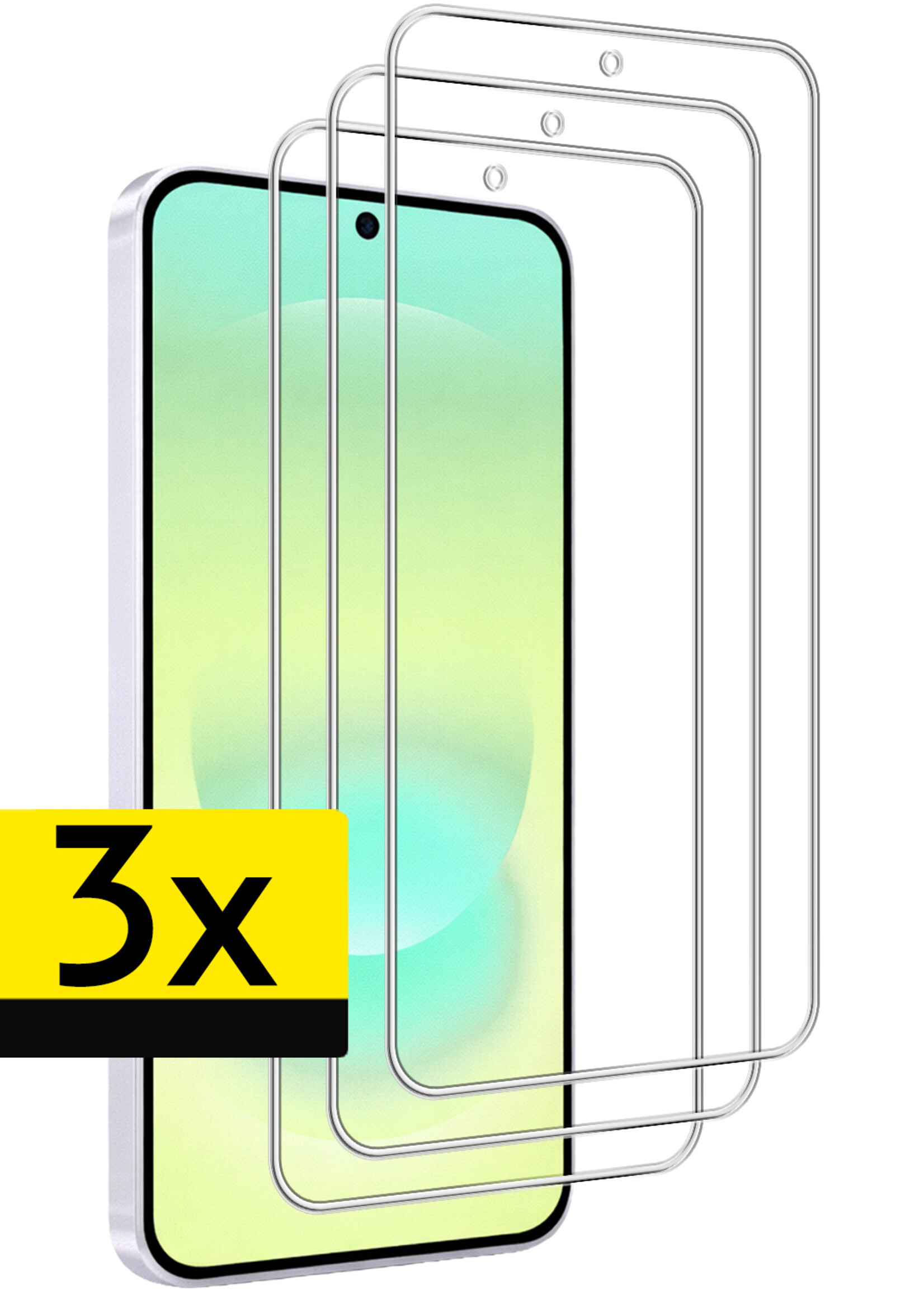 LUQ LUQ Samsung Galaxy A37 Screenprotector Glas - 3 PACK