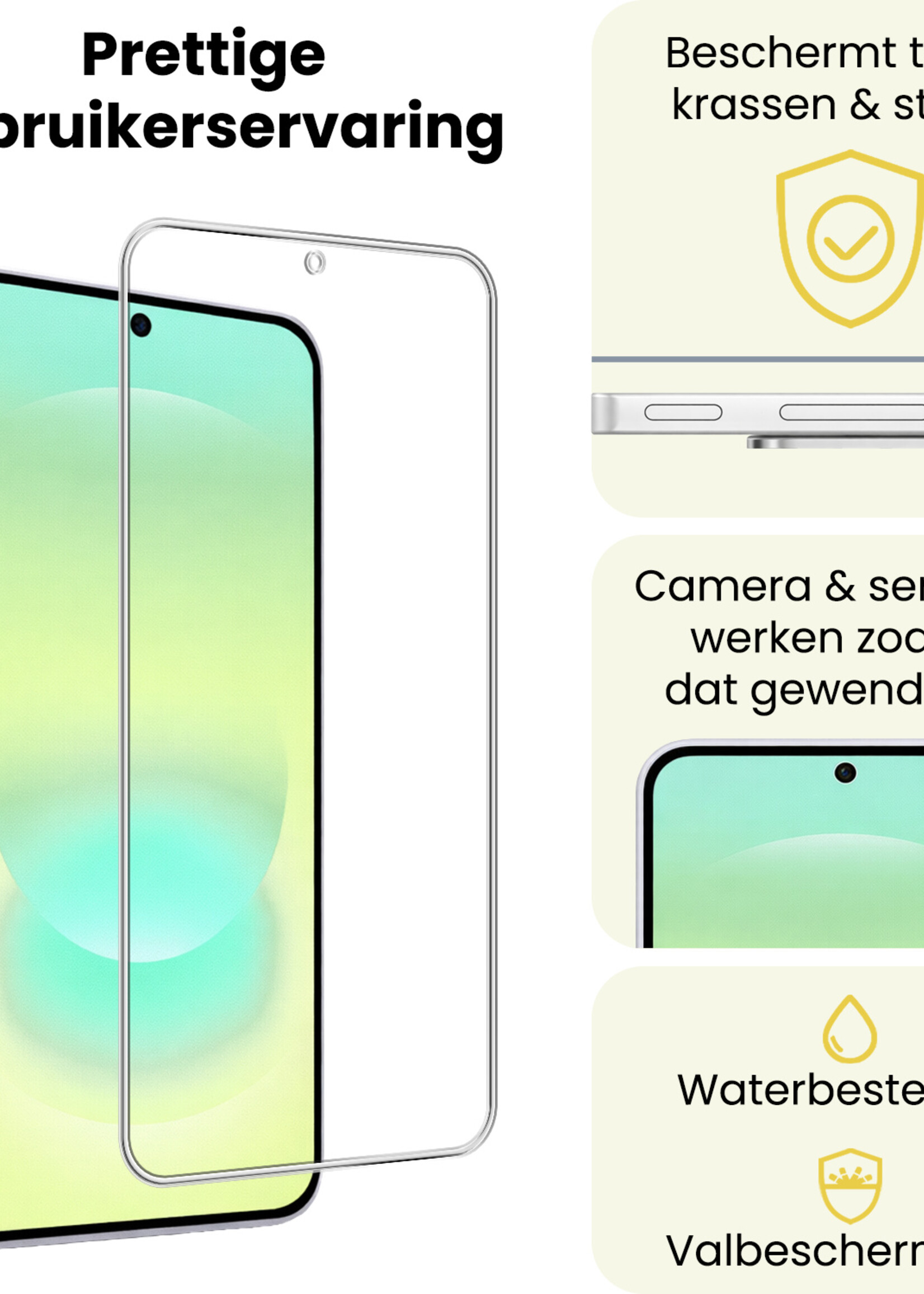 LUQ LUQ Samsung Galaxy A37 Screenprotector Glas - 3 PACK