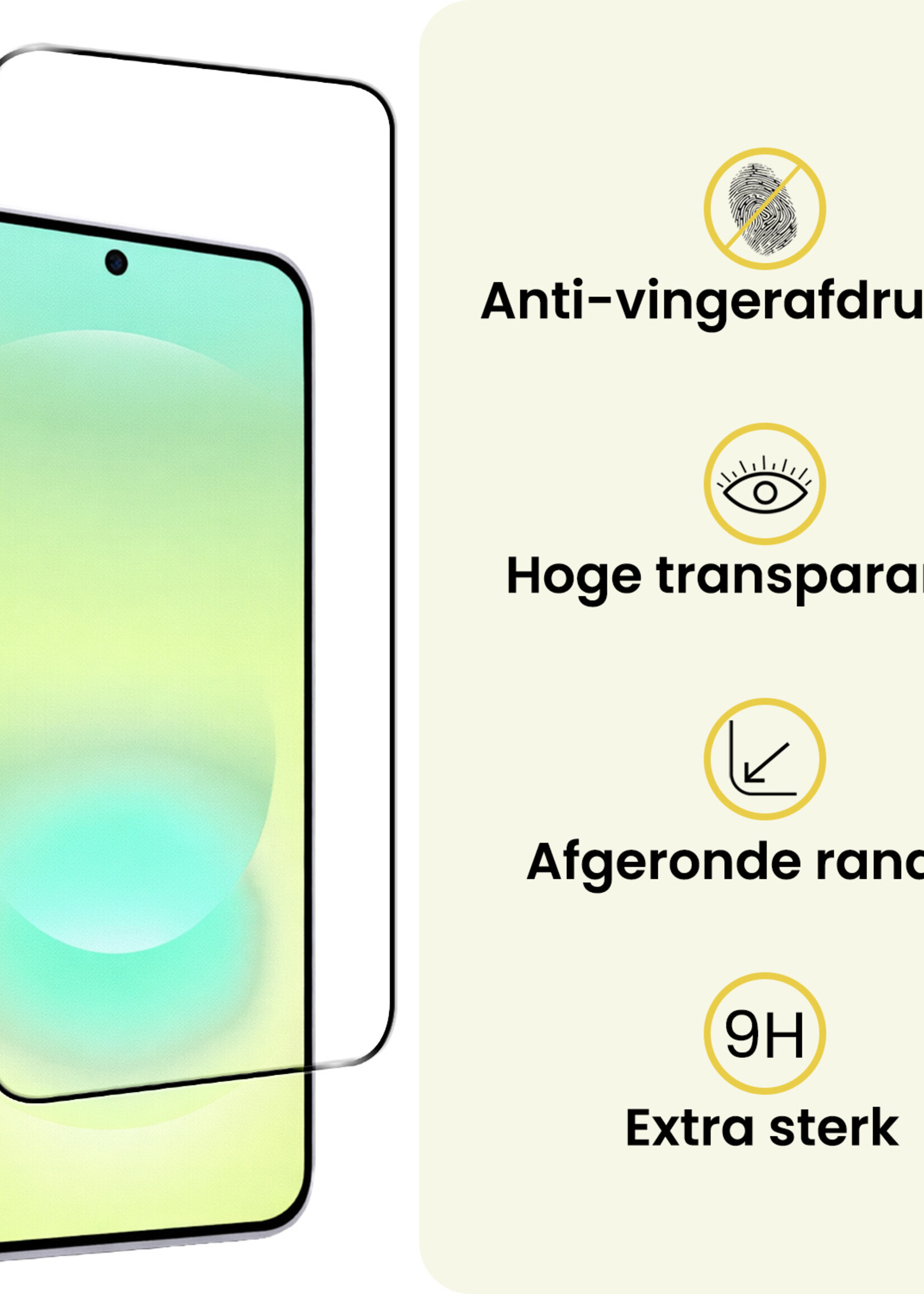 LUQ LUQ Samsung Galaxy A37 Screenprotector Glas Full Cover - 3 PACK