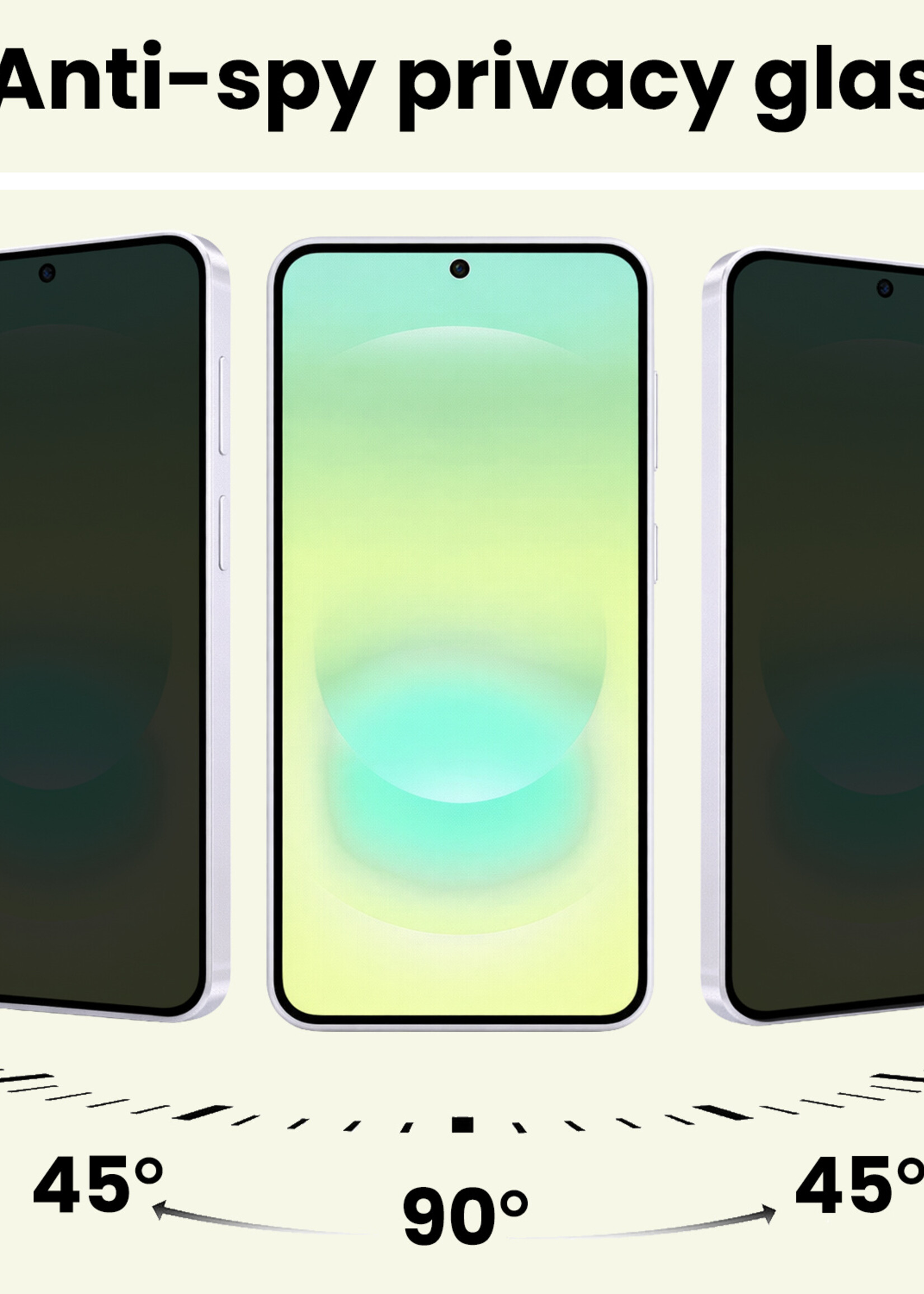 LUQ LUQ Samsung Galaxy A37 Screenprotector Glas Privacy