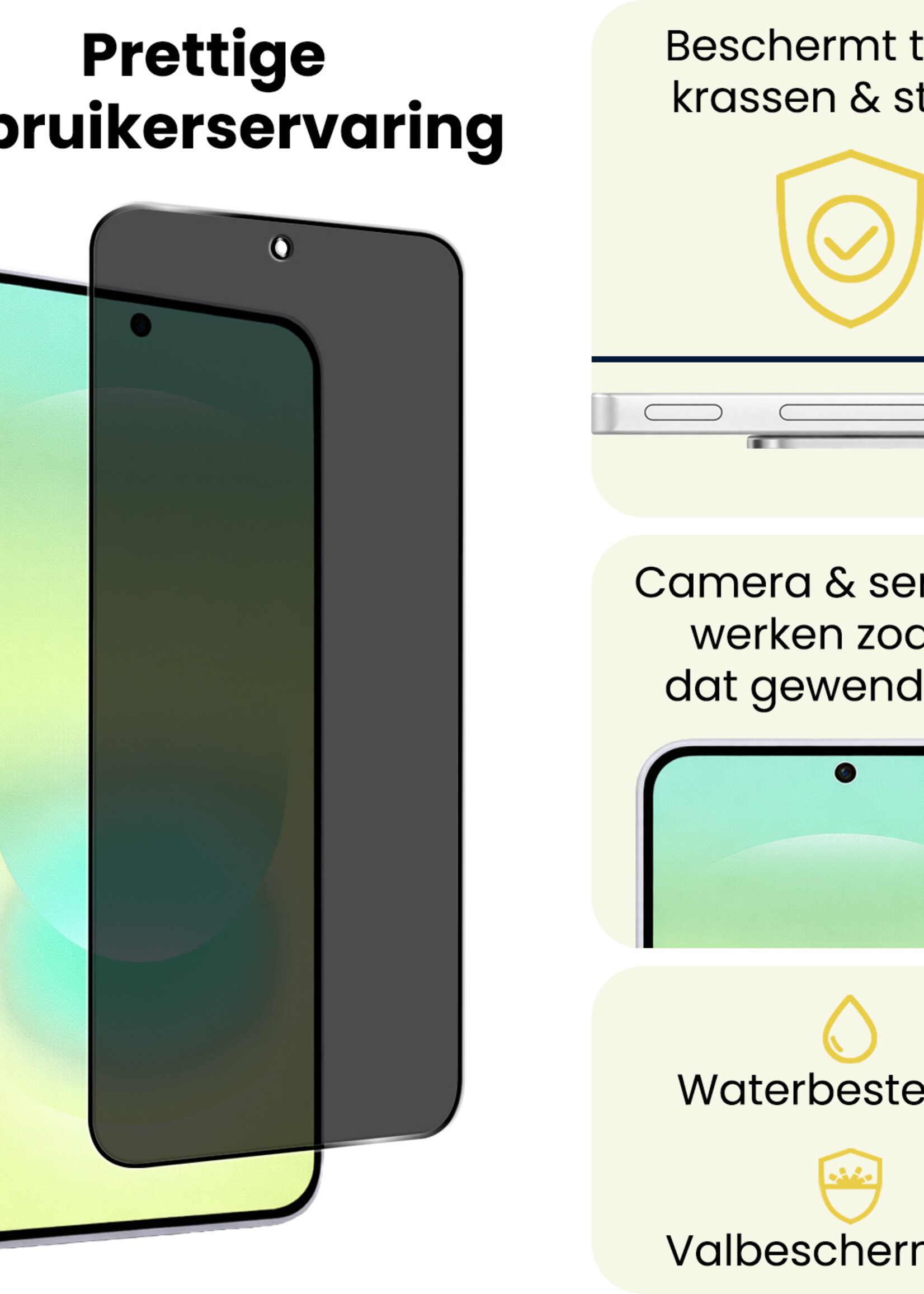 LUQ LUQ Samsung Galaxy A37 Screenprotector Glas Privacy