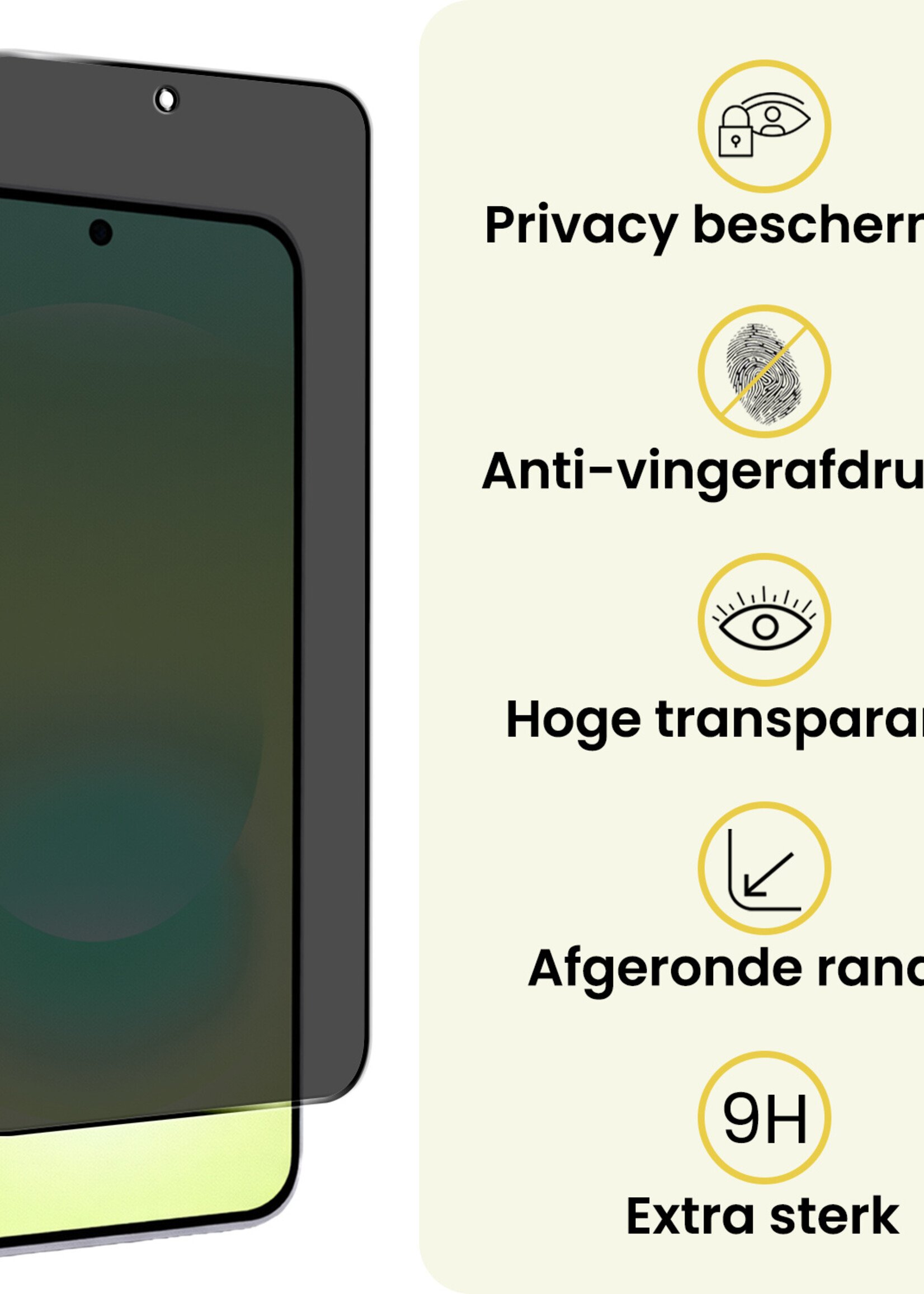 LUQ LUQ Samsung Galaxy A37 Screenprotector Glas Privacy - 2 PACK