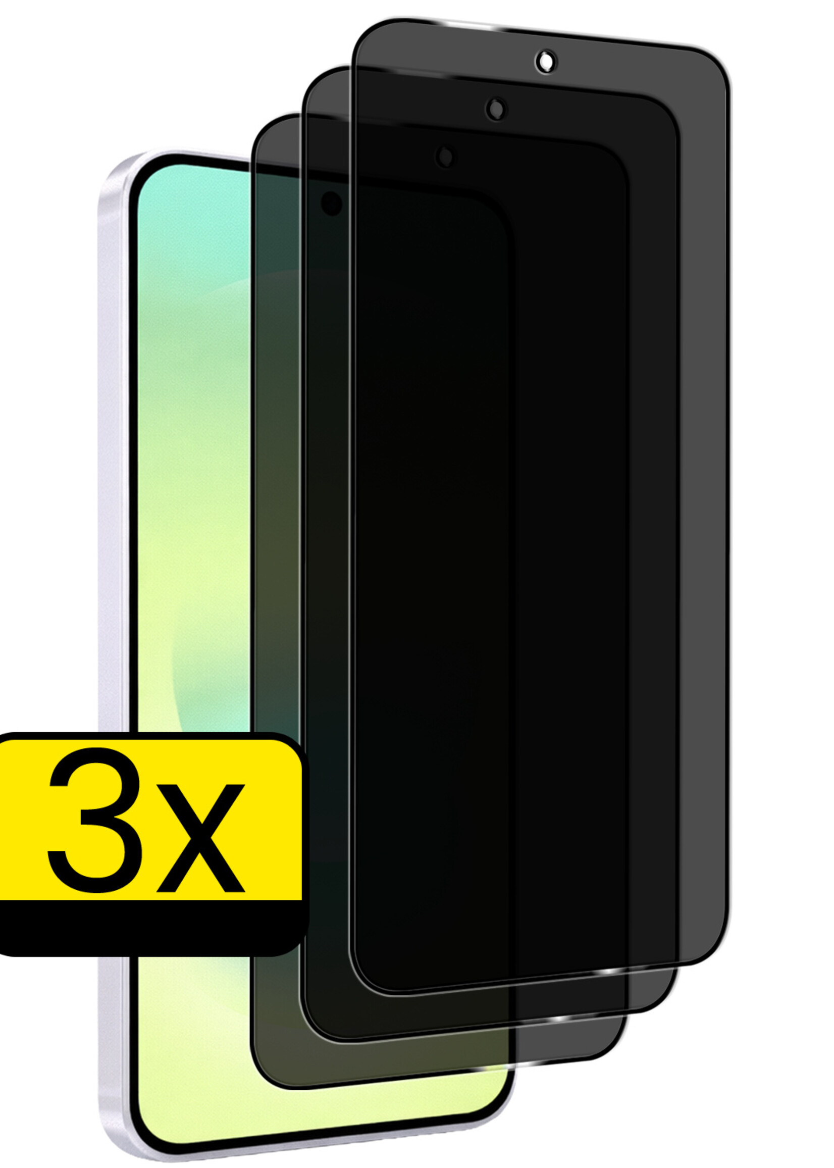 LUQ LUQ Samsung Galaxy A37 Screenprotector Glas Privacy - 3 PACK