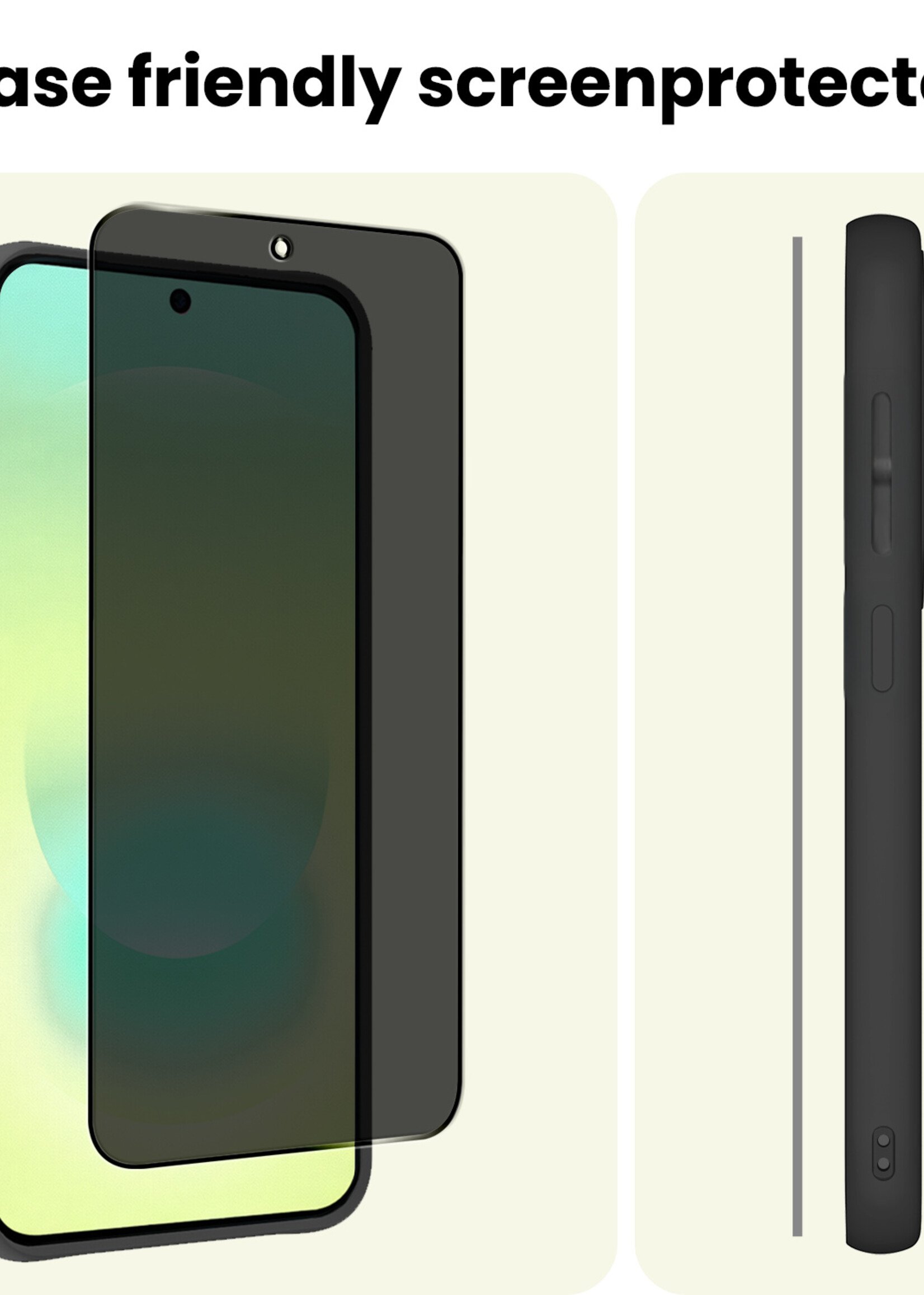 LUQ LUQ Samsung Galaxy A37 Screenprotector Glas Privacy - 3 PACK