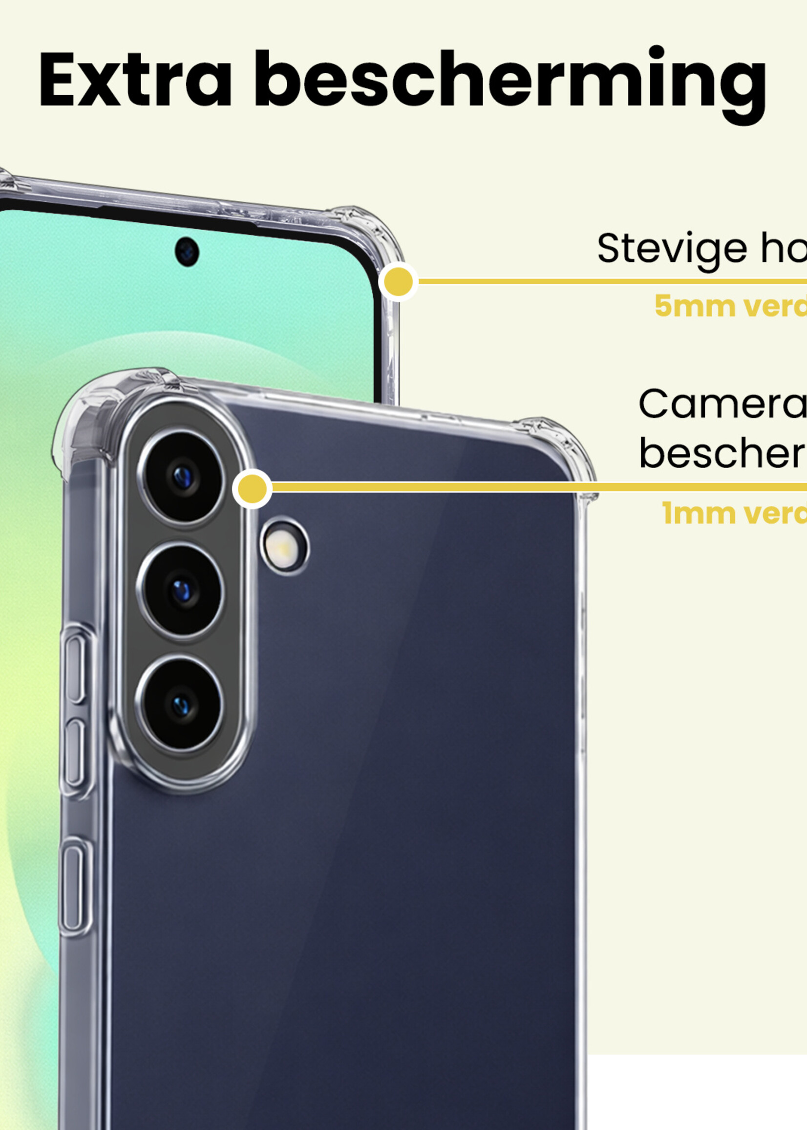 LUQ LUQ Samsung Galaxy A37 Hoesje Shockproof - Transparant