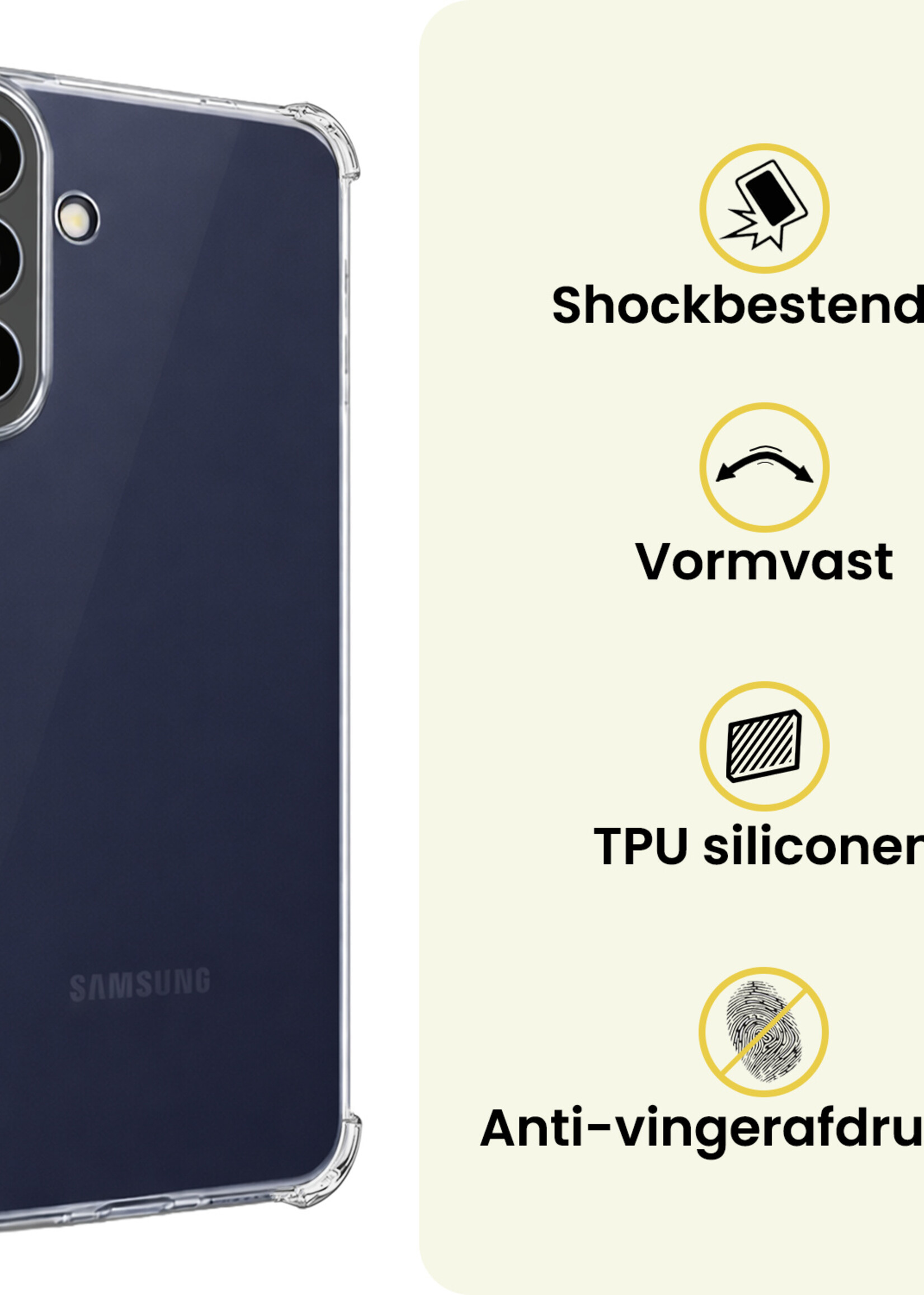 LUQ LUQ Samsung Galaxy A37 Hoesje Shockproof Met Screenprotector