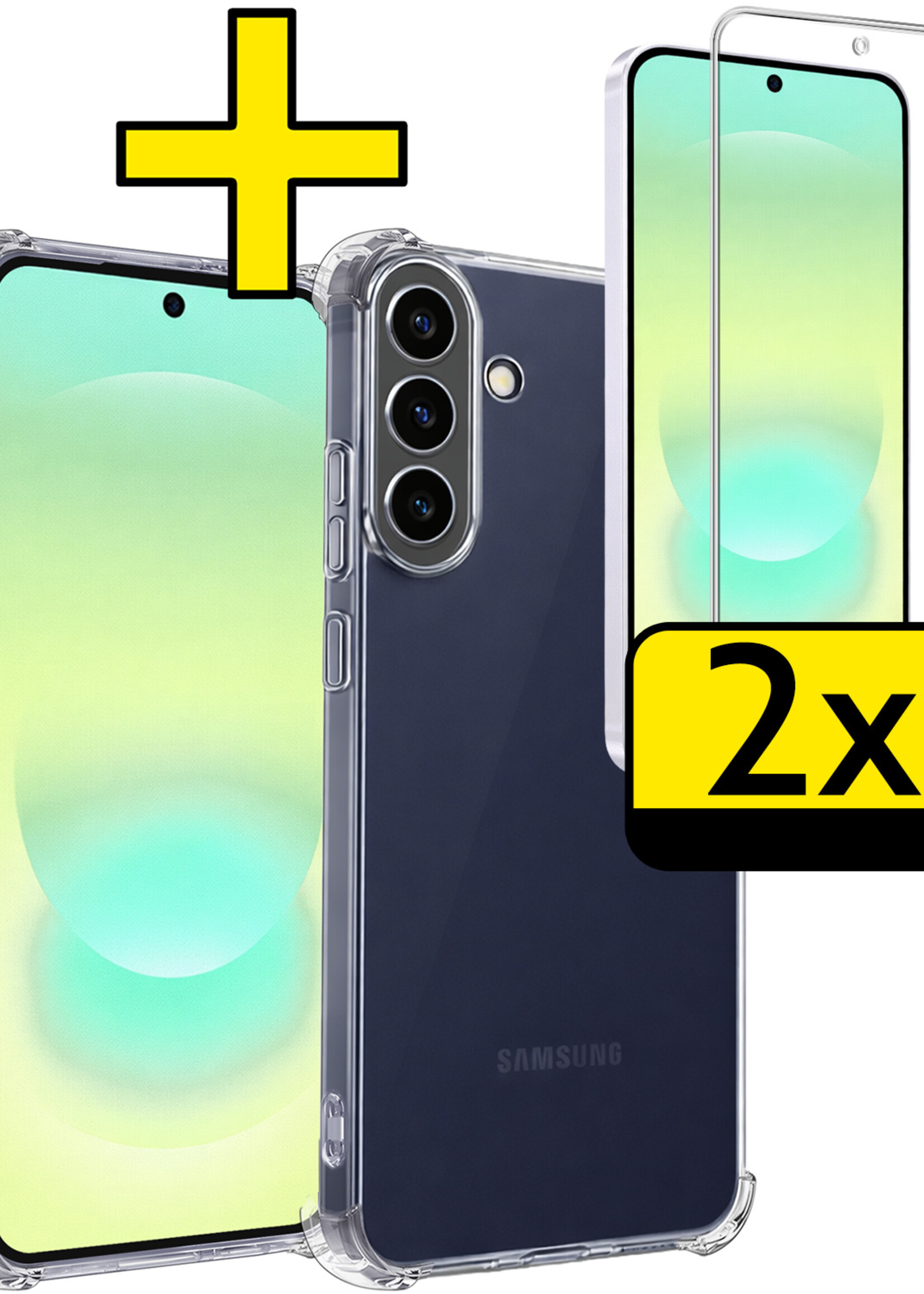 LUQ LUQ Samsung Galaxy A37 Hoesje Shockproof Met 2x Screenprotector