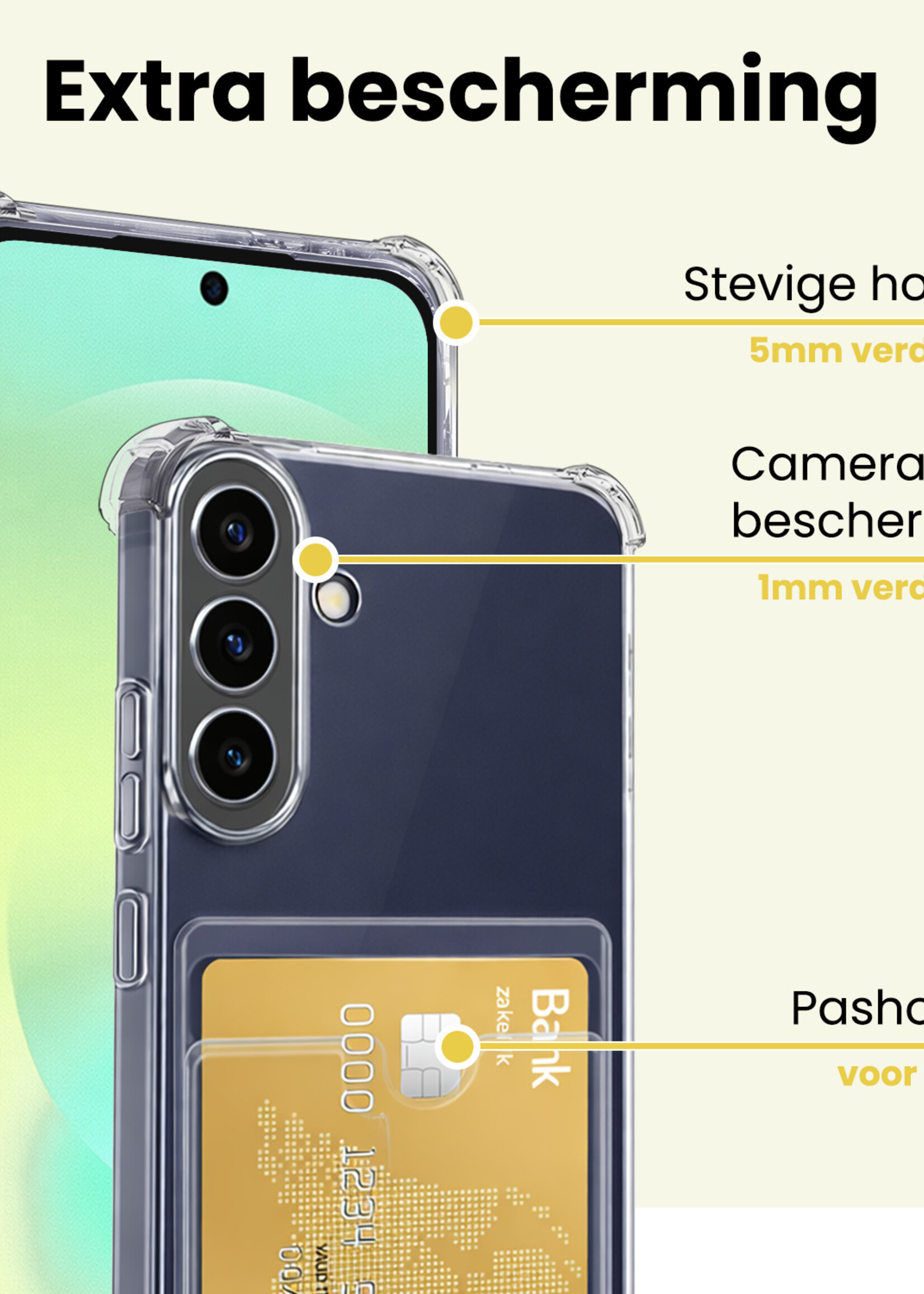 LUQ LUQ Samsung Galaxy A37 Hoesje Pashouder