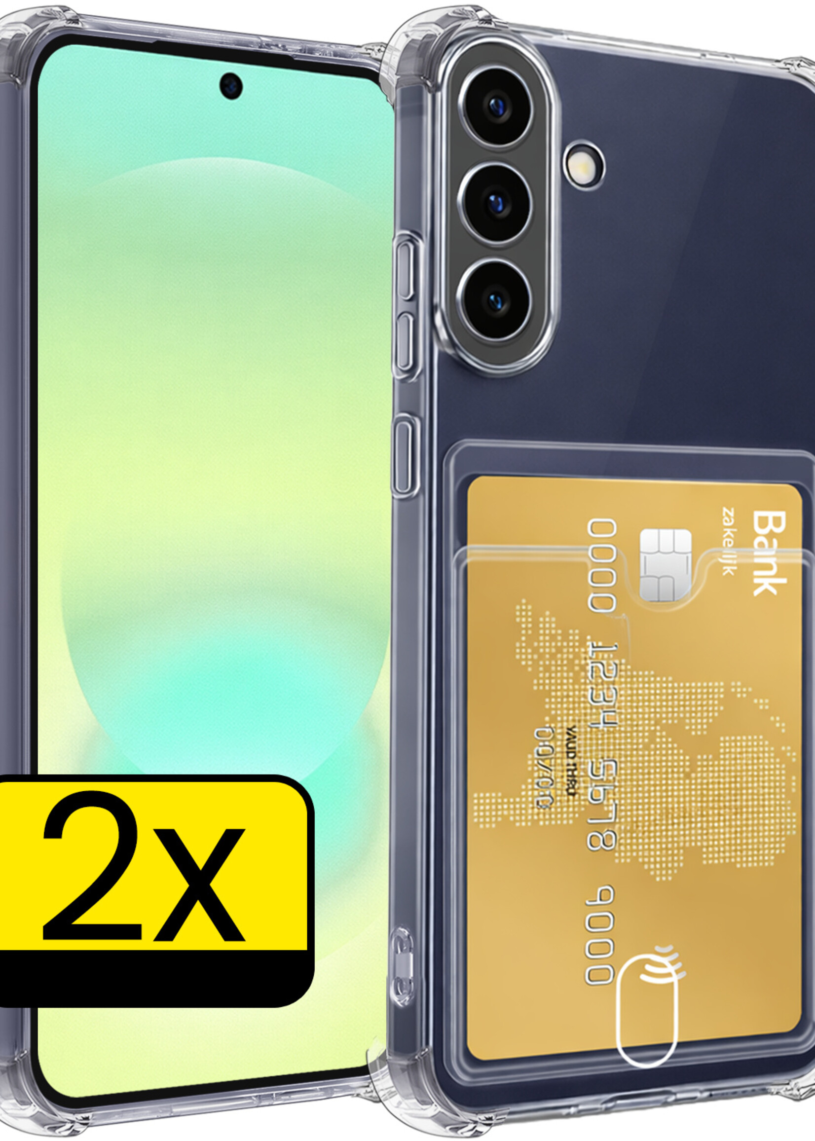 LUQ LUQ Samsung Galaxy A37 Hoesje Pashouder - 2 PACK