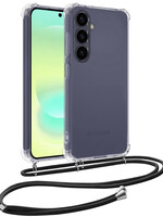 LUQ LUQ Samsung Galaxy A37 Hoesje Transparant Shockproof Met Zwart Koord