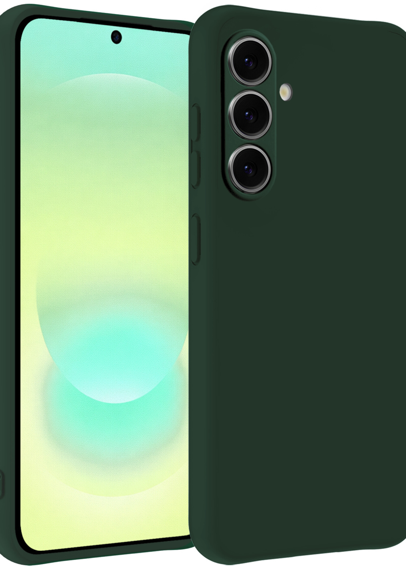 LUQ LUQ Samsung Galaxy A37 Hoesje Siliconen - Donkergroen