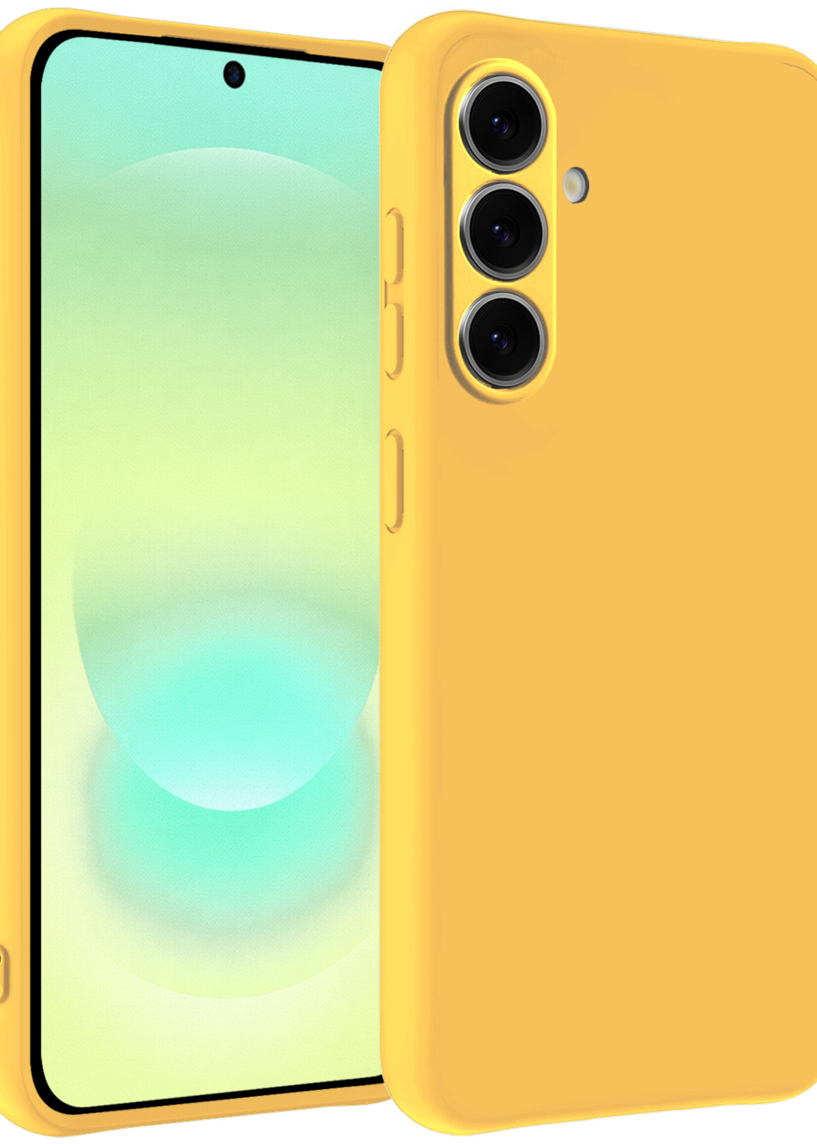 LUQ LUQ Samsung Galaxy A37 Hoesje Siliconen - Geel