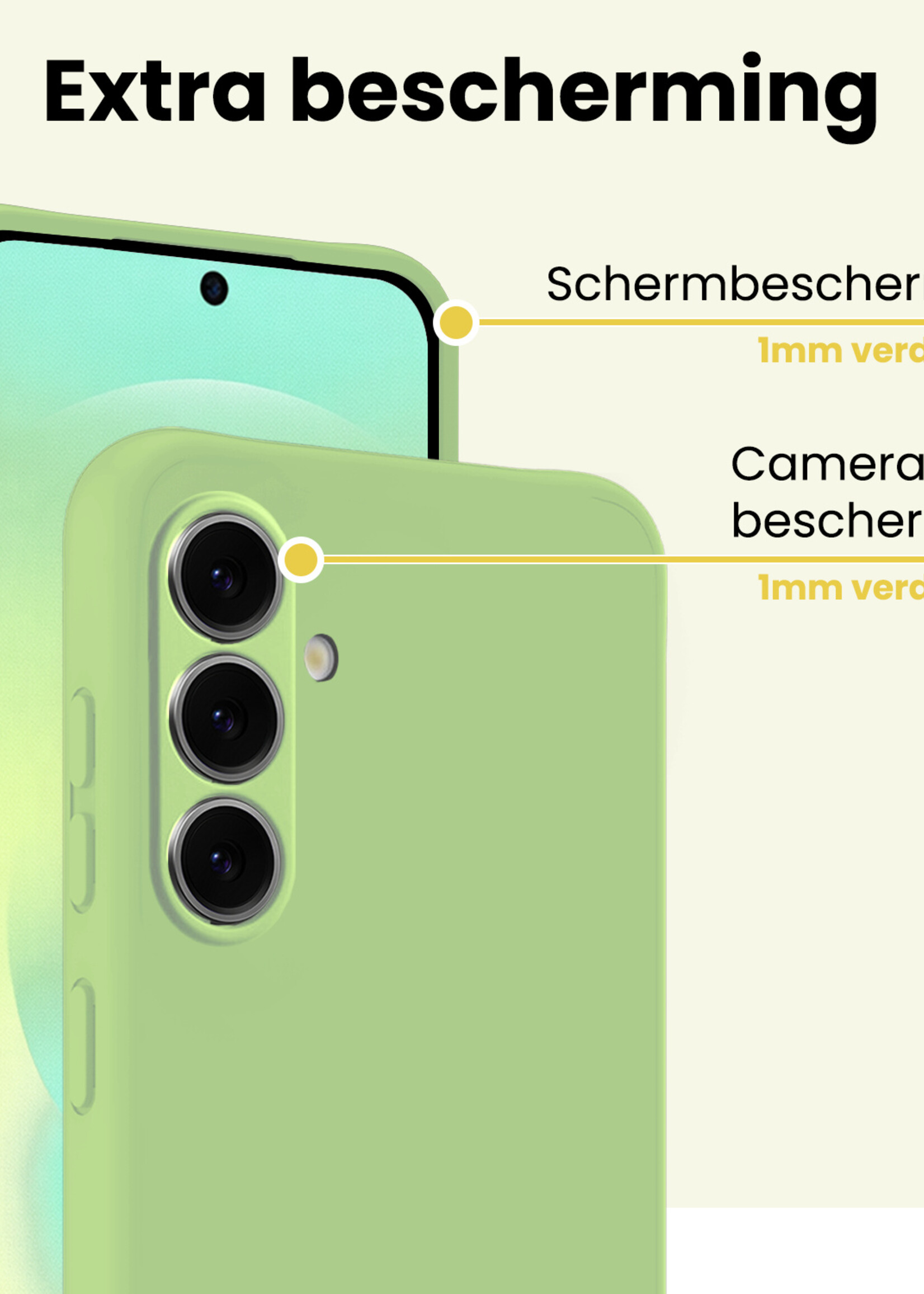 LUQ LUQ Samsung Galaxy A37 Hoesje Siliconen - Groen