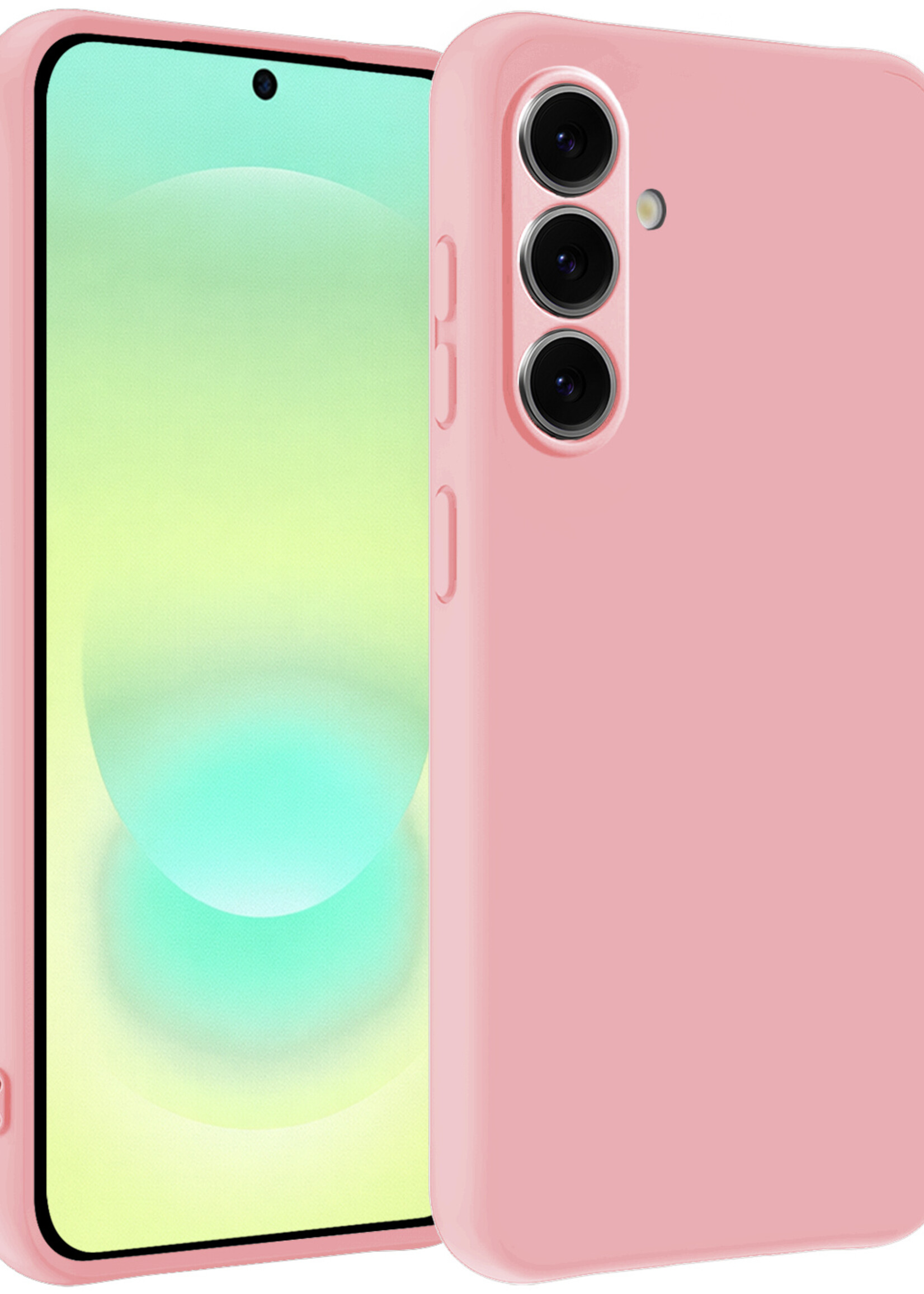 LUQ LUQ Samsung Galaxy A37 Hoesje Siliconen - Lichtroze