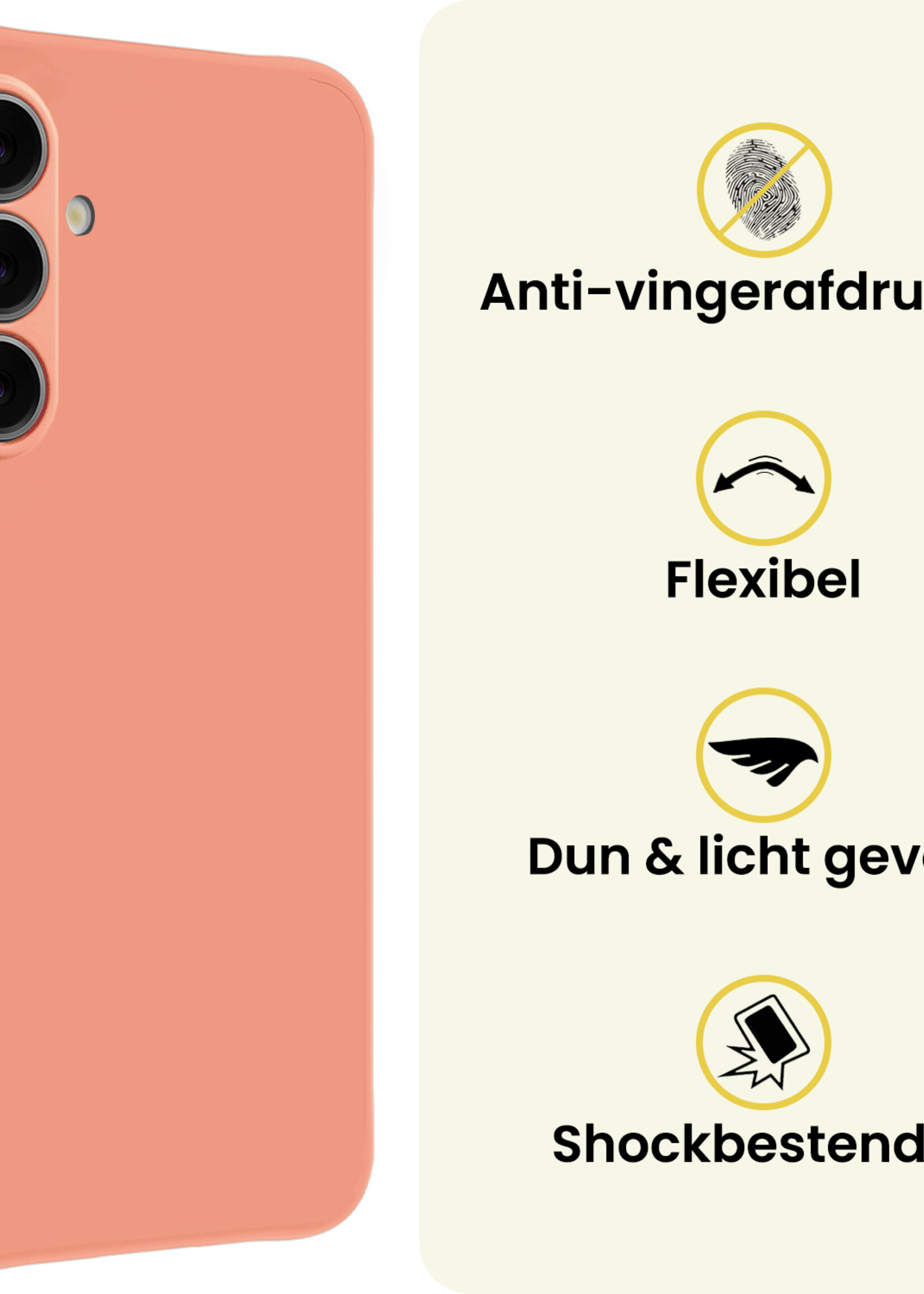 LUQ LUQ Samsung Galaxy A37 Hoesje Siliconen - Perzik