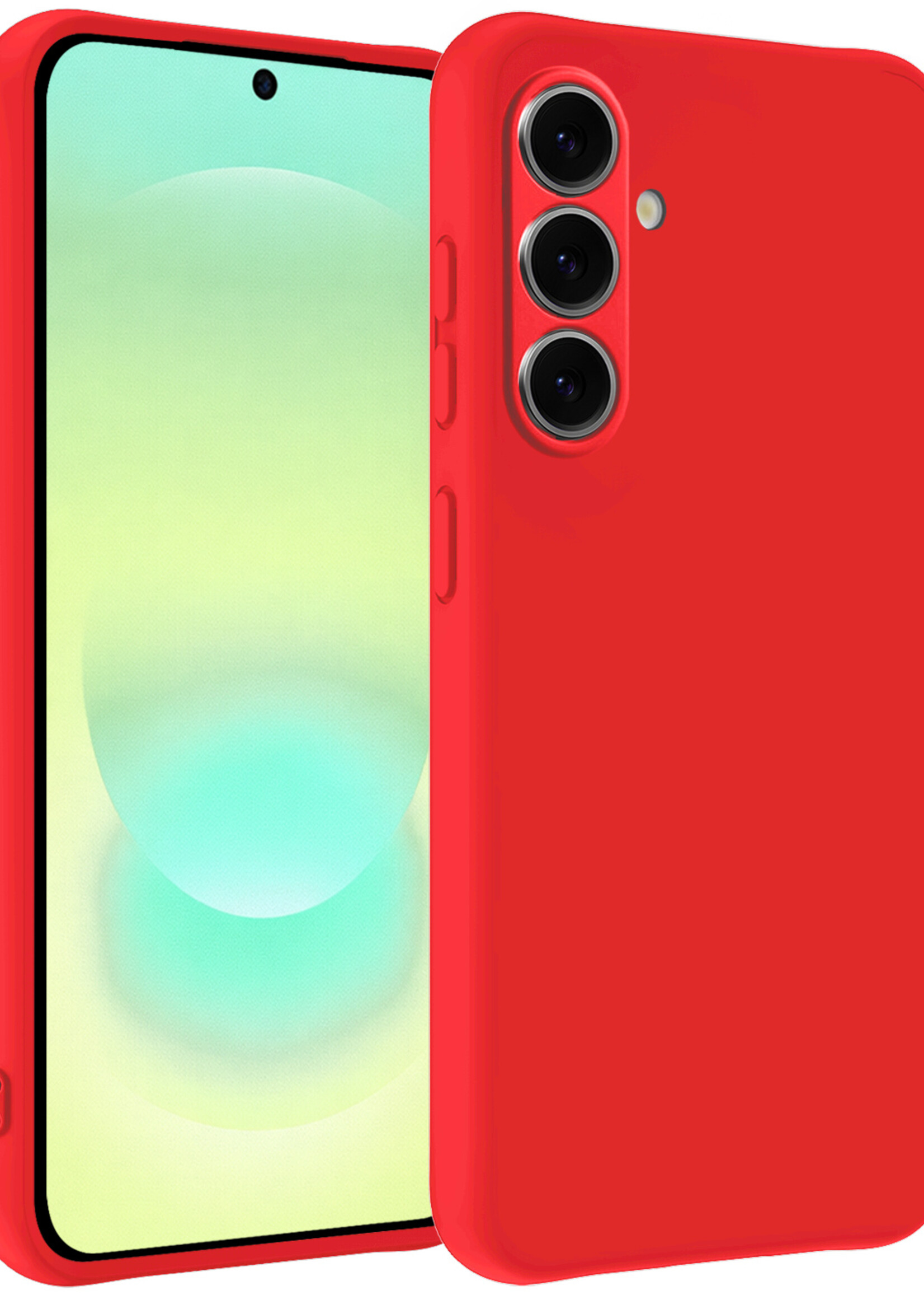 LUQ LUQ Samsung Galaxy A37 Hoesje Siliconen - Rood