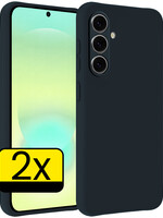 LUQ LUQ Samsung Galaxy A37 Hoesje Siliconen - Donkerblauw - 2 PACK