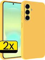 LUQ LUQ Samsung Galaxy A37 Hoesje Siliconen - Geel - 2 PACK