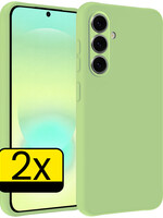 LUQ LUQ Samsung Galaxy A37 Hoesje Siliconen - Groen - 2 PACK