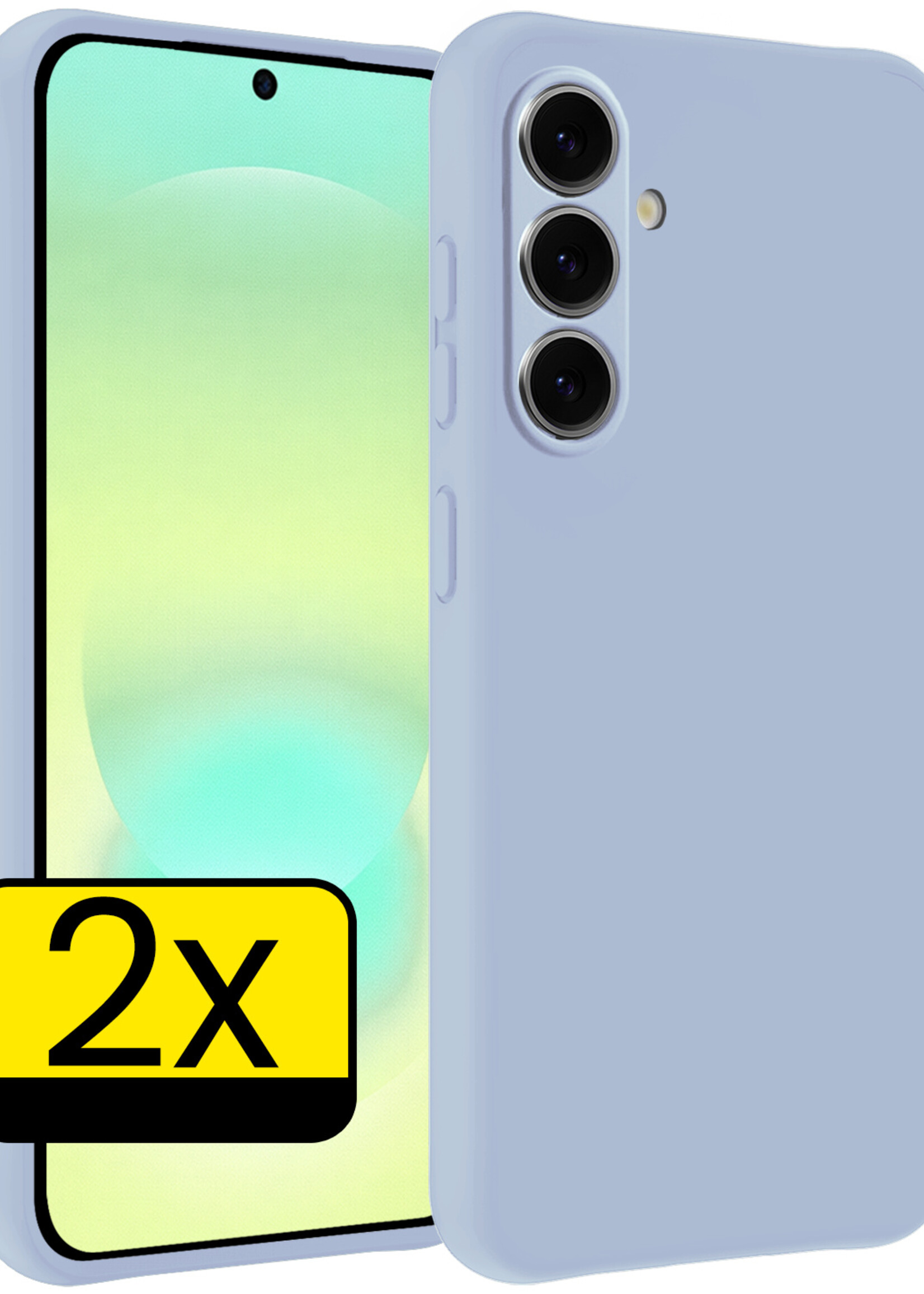 LUQ LUQ Samsung Galaxy A37 Hoesje Siliconen - Lichtblauw - 2 PACK